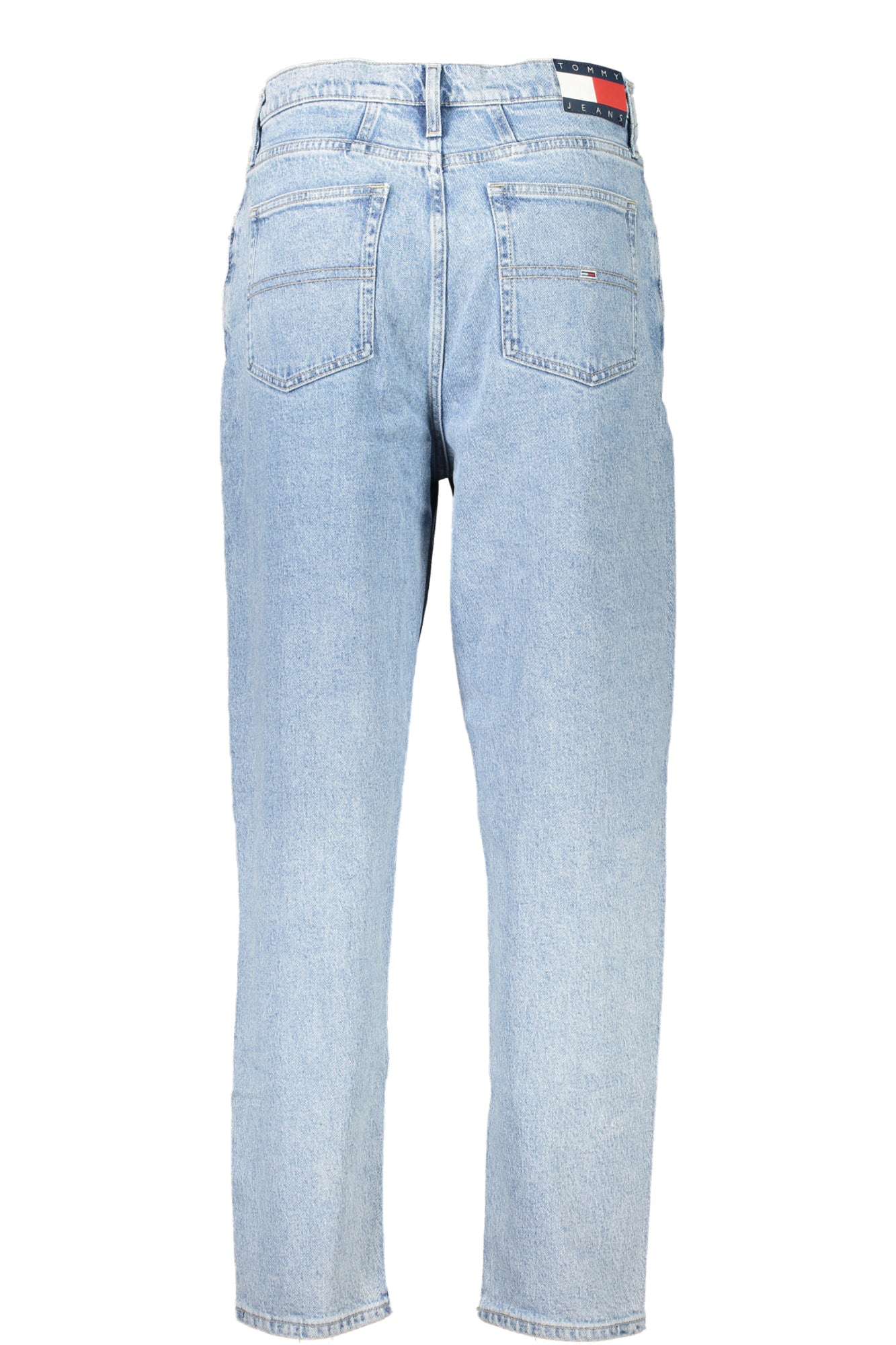 DW0DW17703_AZ1AB – Blaue High Tapered Mom Jeans für Damen – Stilvoller Denim-Look – Größe: 27L32, 28L32, 29L32, 30L32 – Farbe: Azzurro