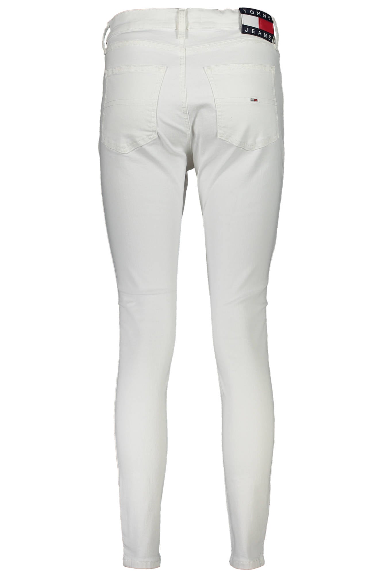 DW0DW15507_BIANCO_ICE – Weiße Damen Jeans Sylvia: Stilvoller Denim mit Logo-Details – Größe: 25 L30, 26 L30, 27 L30, 28 L30, 29 L30, 30 L30, 31 L30 – Farbe: Bianco