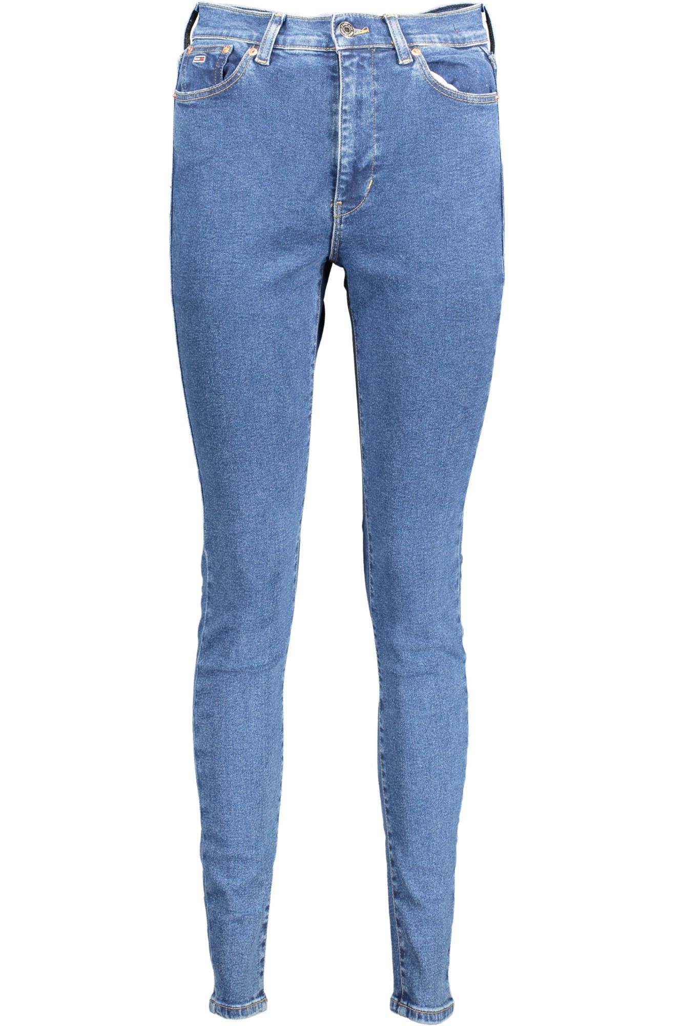 DW0DW14793_BLU_1A5 – Super Skinny Damenjeans Blau: Hohe Taille & Stilvolle Details – Größe: 25 L32, 27 L32, 29 L32, 26 L32, 30 L32 – Farbe: Blu