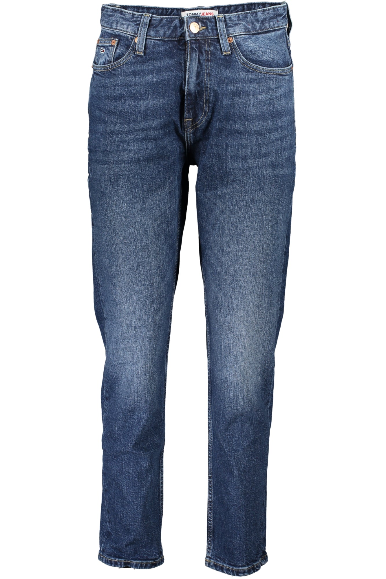 DW0DW16679_BL1BK – Damen Jeans: Hoher Bund, schmale Passform, aus blauem Denim – Größe: 25L32, 26L32, 27L32, 28L32 – Farbe: Blu