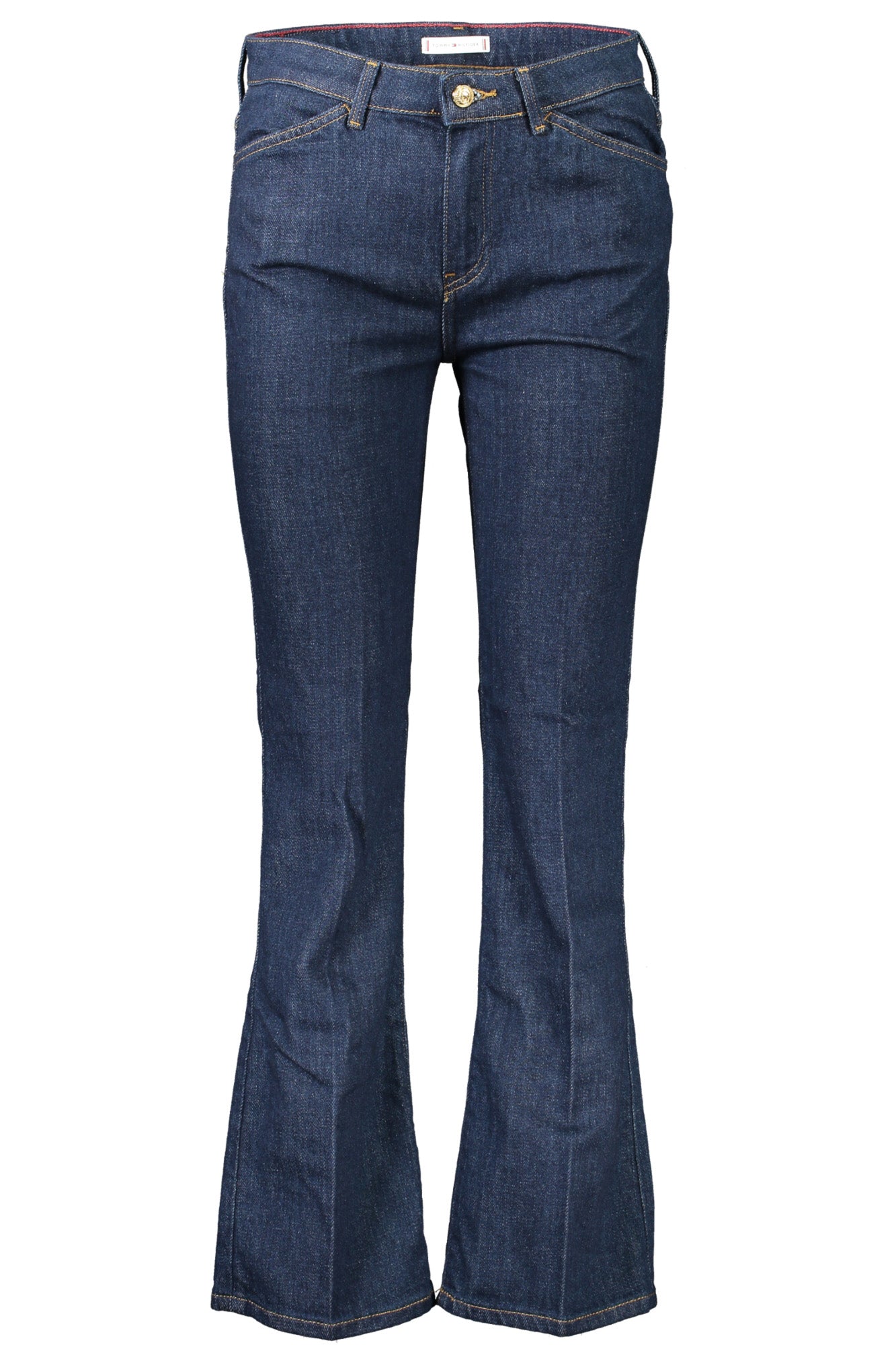 WW0WW38899_81AE51D_BLU1BJ – Trendige Damenjeans Blau - Kontrastdetails & Applikation-Design – Größe: 29L30 – Farbe: Blu