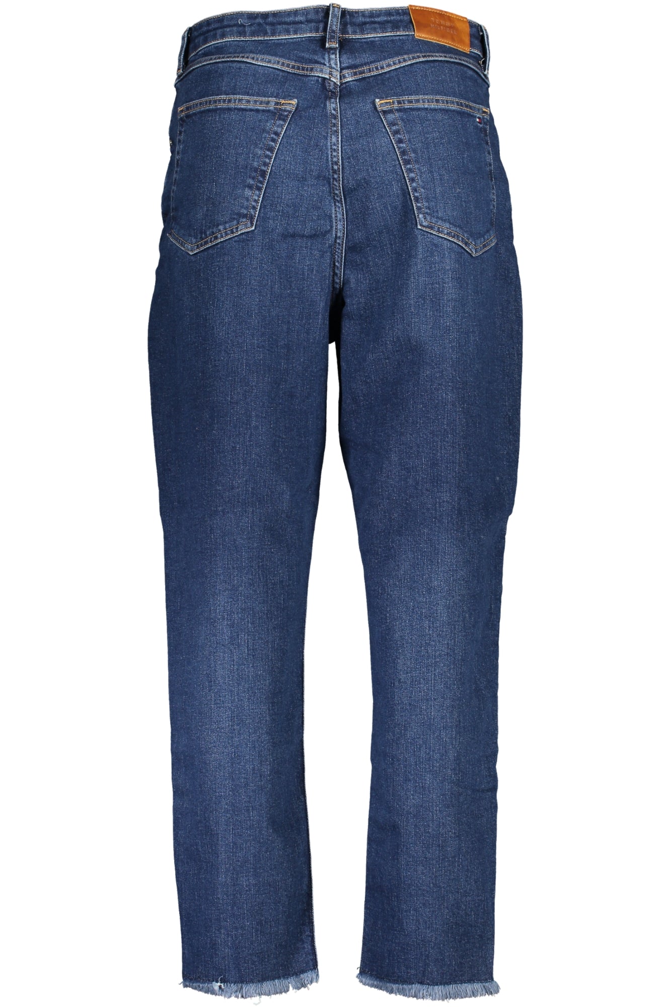 WW0WW39603_BL1BK-30 – Trendige Damen Jeans: Karottenform & Used-Look aus Recycling-Material – Größe: 25L30, 26L30, 27L30, 29L30, 28L30 – Farbe: Blu