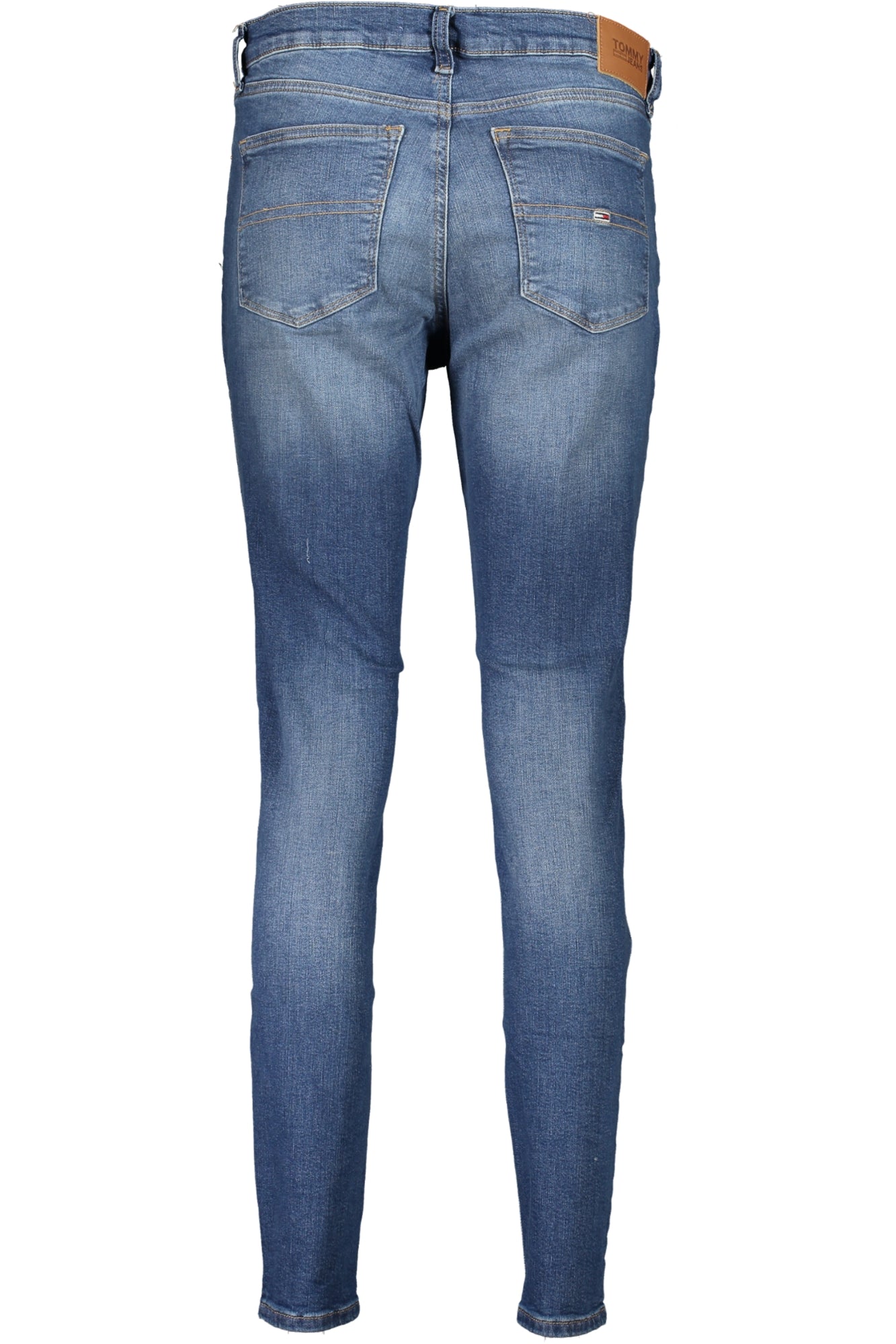DW0DW16705_BL1A5 – Damen Skinny Jeans Blau - Mittlere Taille, 5 Taschen, Gewaschener Look – Größe: 26L30, 27L30, 28L30, 29L30, 30L30, 31L30, 32L30 – Farbe: Blu