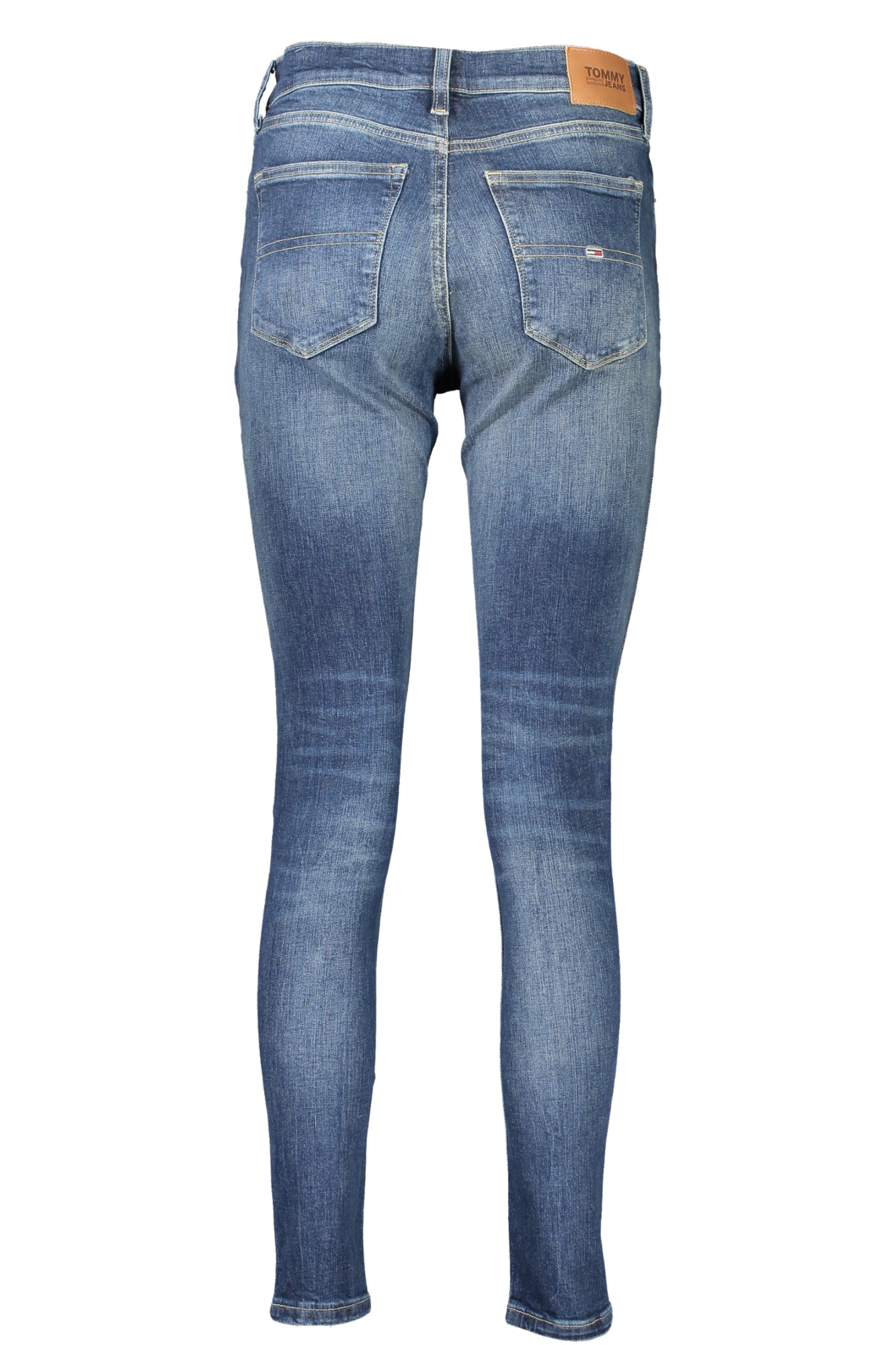 DW0DW16039_BL1BK – Damen Jeans Blau: Skinny, Mittlere Taille, Waschung & Stickerei – Größe: 24L30, 25L30 – Farbe: Blu