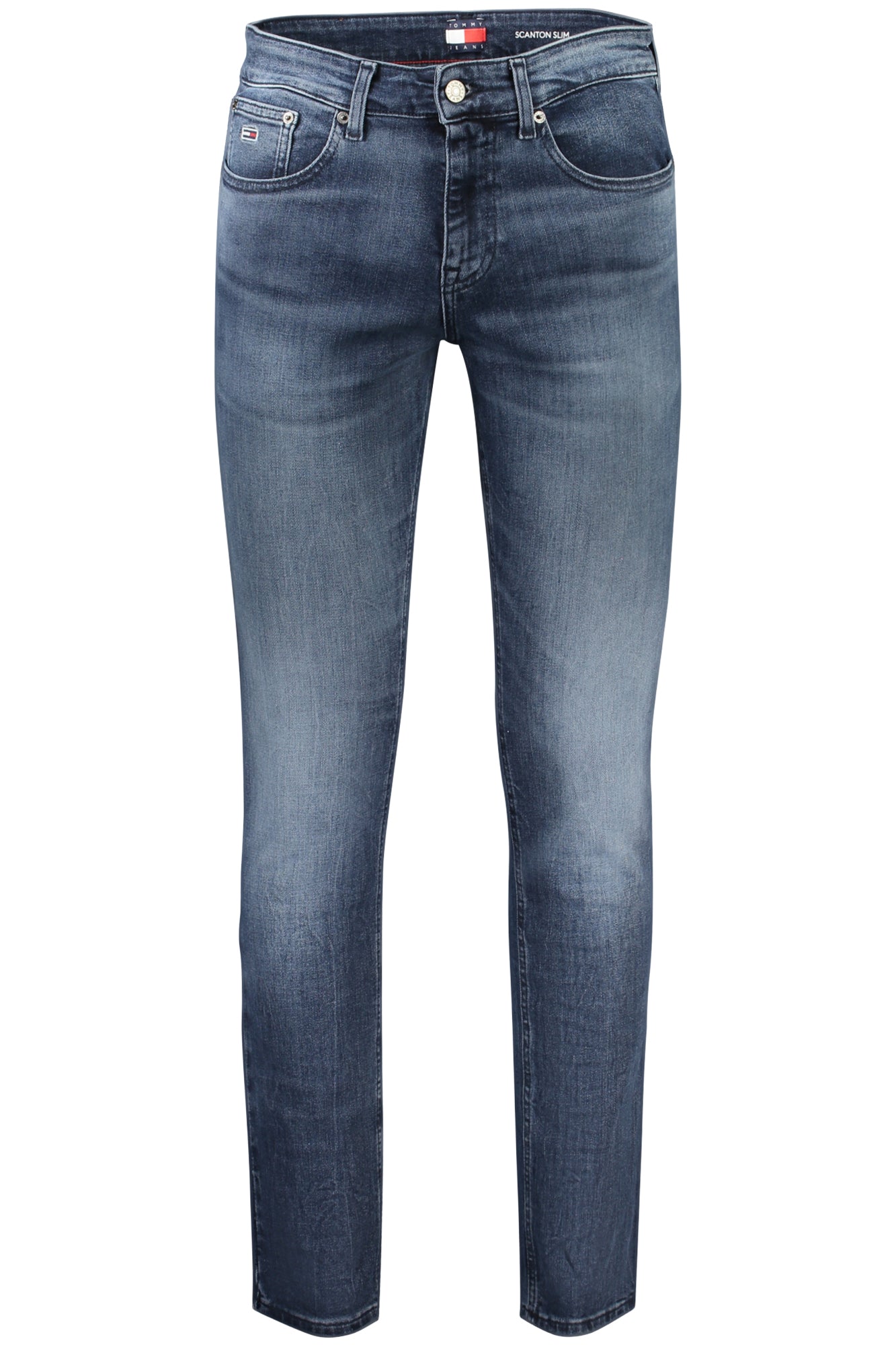 DM0DM20550_BL1BK – Slim Fit Herrenjeans Blau – Nachhaltige Denim mit Used-Look – Größe: 28L32, 29L32, 30L32, 31L32, 32L32, 33L32, 34L32 – Farbe: Blu