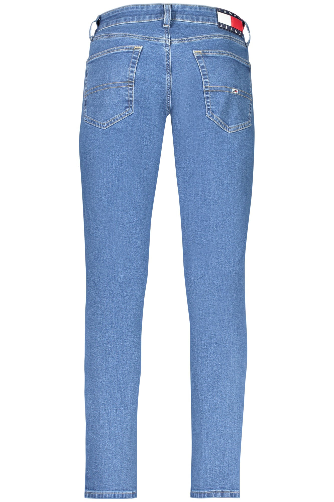 DM0DM21134_BL1A5 – Trendige Herren Jeans in Blau: Schmaler Schnitt mit Stickerei – Größe: 28L32, 29L32, 30L32, 31L32, 32L32, 33L32, 34L32 – Farbe: Blu
