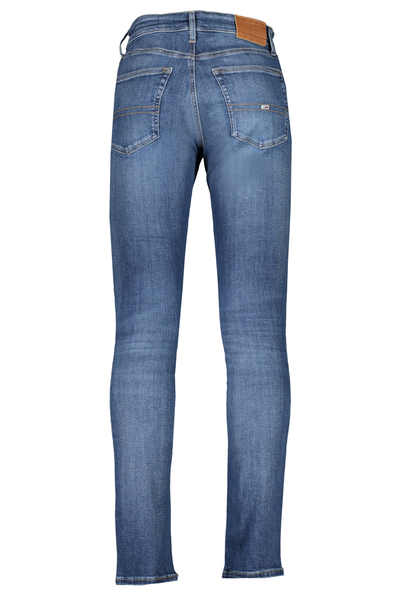 DM0DM19298_BL1BK – Herren Slim Jeans Blau: Verwaschener Look mit Stickerei & Logo – Größe: 28L32, 29L32, 30L32, 31L32, 32L32, 33L32, 34L32 – Farbe: Blu