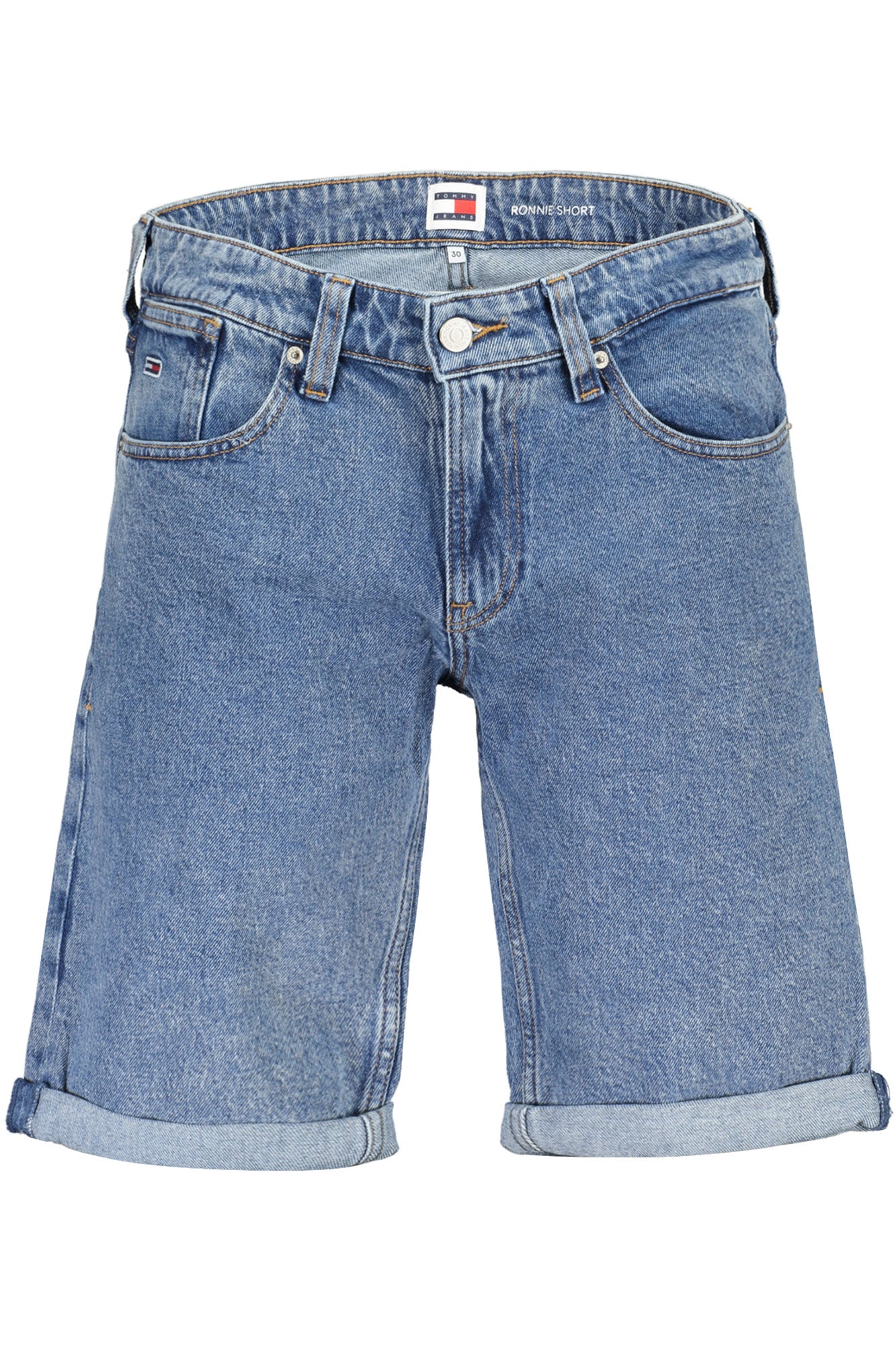 DM0DM19155_BL1A4 – Herren Jeans Shorts Blau mit Stickerei aus Bio-Baumwolle – Größe: 28, 29, 30, 31, 32, 33, 34 – Farbe: Blu