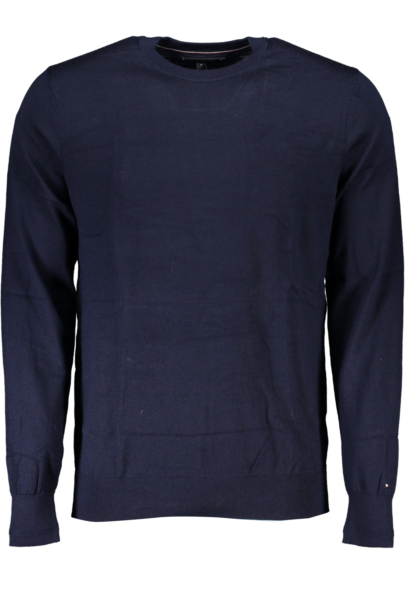MW0MW33128_BLDW5 – Herren Pullover Blau aus Merinowolle mit Rundhals und Stickerei – Größe: S, M – Farbe: Blu