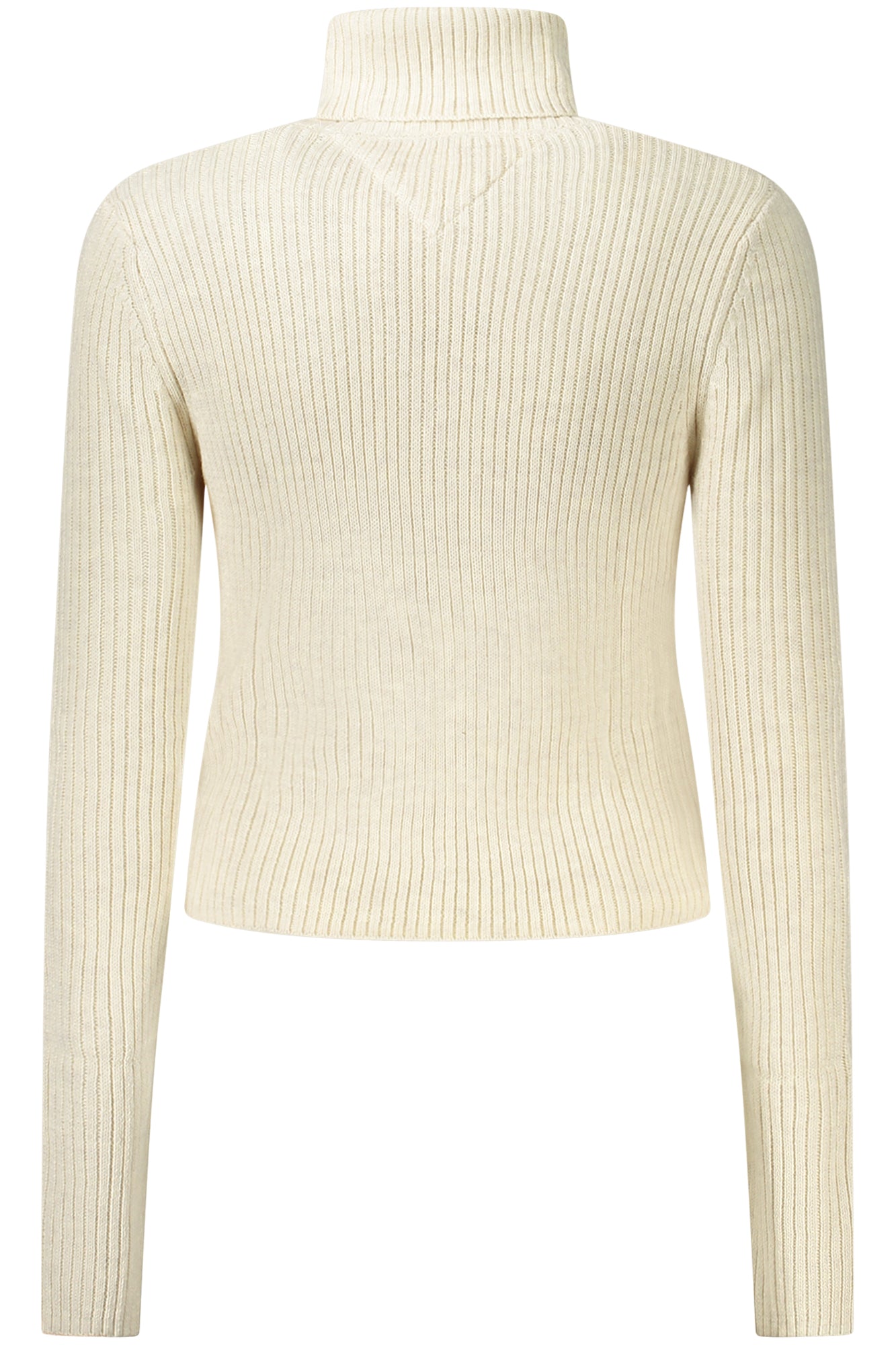 DW0DW18678_BEHCV – Damen Rollkragenpullover Beige mit Stickerei aus recyceltem Material – Größe: L, XL, XS, S, M – Farbe: Beige