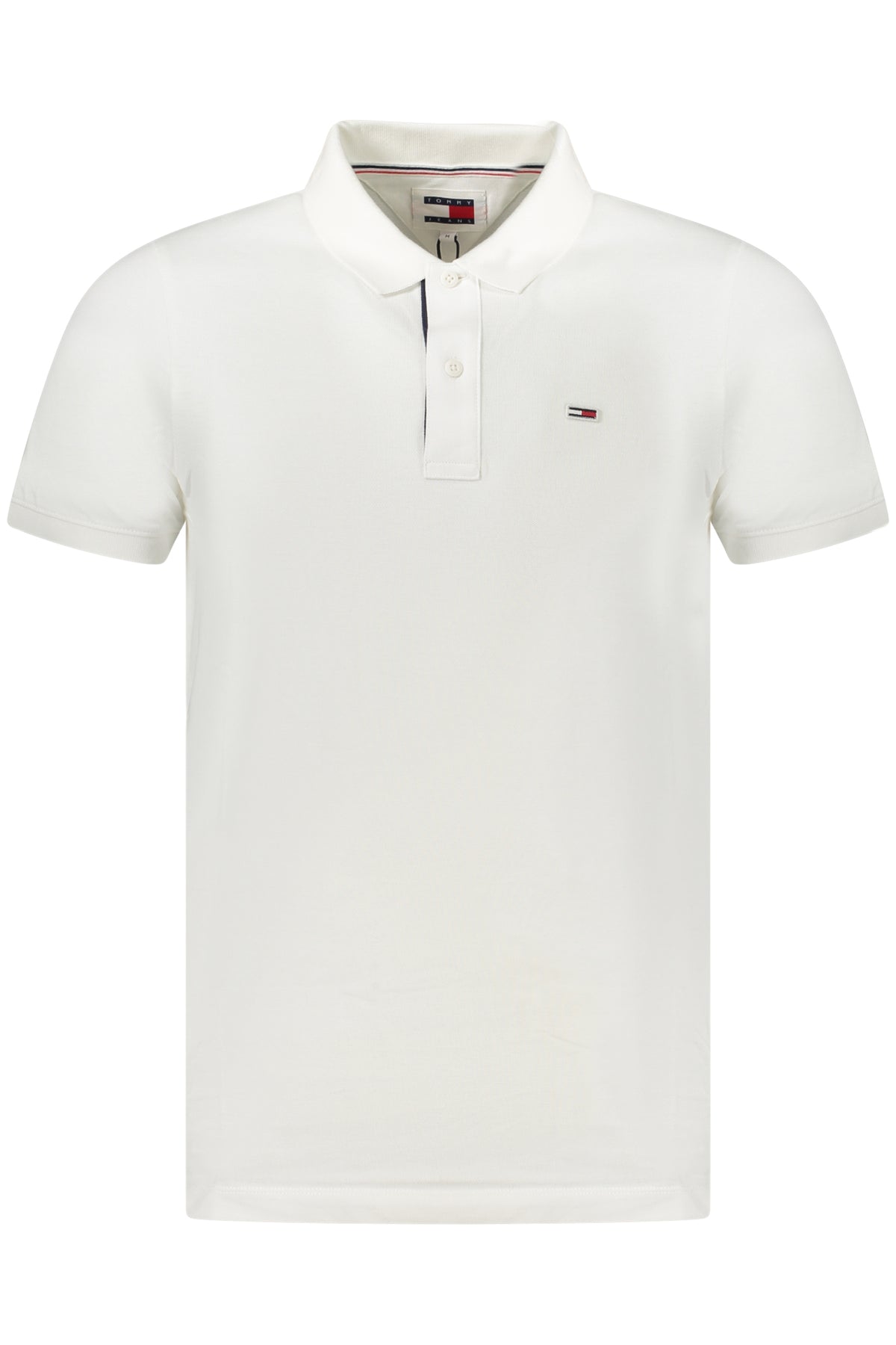 DM0DM15370_BIYBR – Elegantes Herren Kurzarm-Poloshirt in Weiß mit Applikation und Logo – Größe: S, M, L, XL, 2XL – Farbe: Bianco