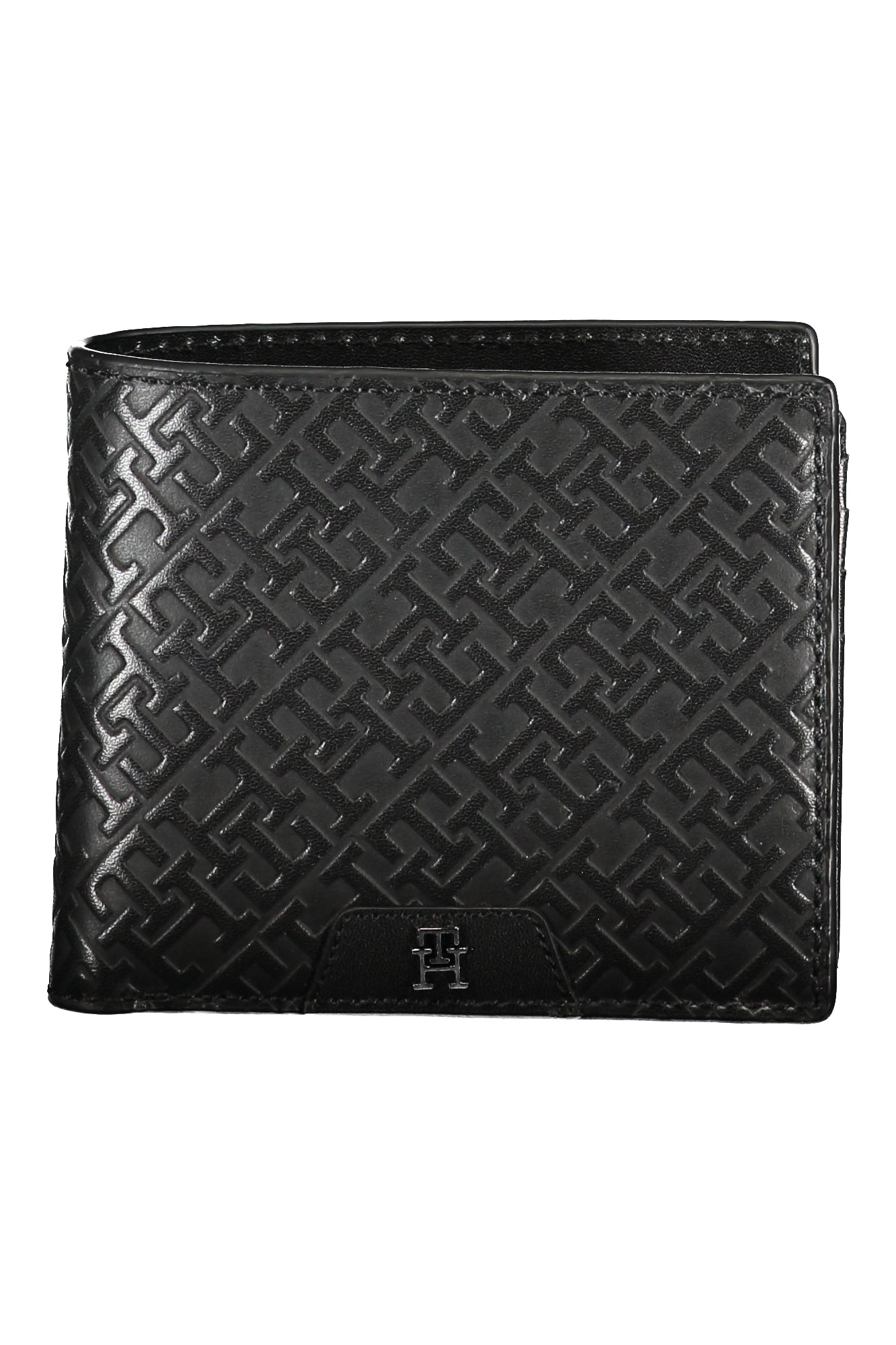 AM0AM11596_NEBDS – Eleganter Herrengeldbeutel Schwarz mit Münzfach und Kontrastdetails – Größe: UNI – Farbe: Nero