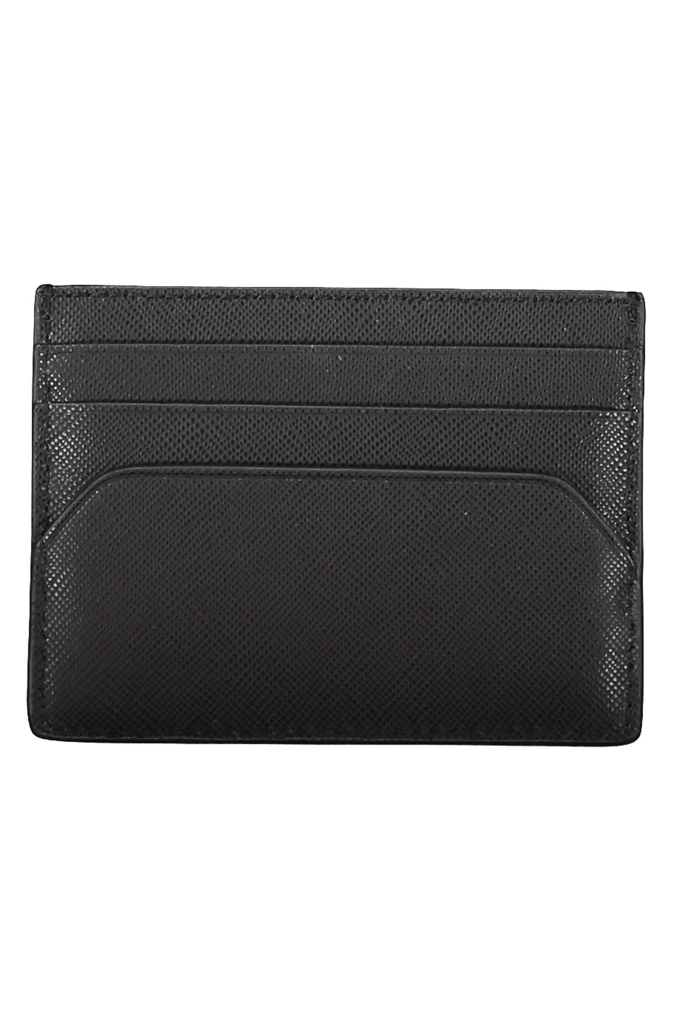AM0AM10980_NERO_BDS – Elegante Herrenbrieftasche Schwarz mit Logo und zentralem Fach – Größe: UNI – Farbe: Nero