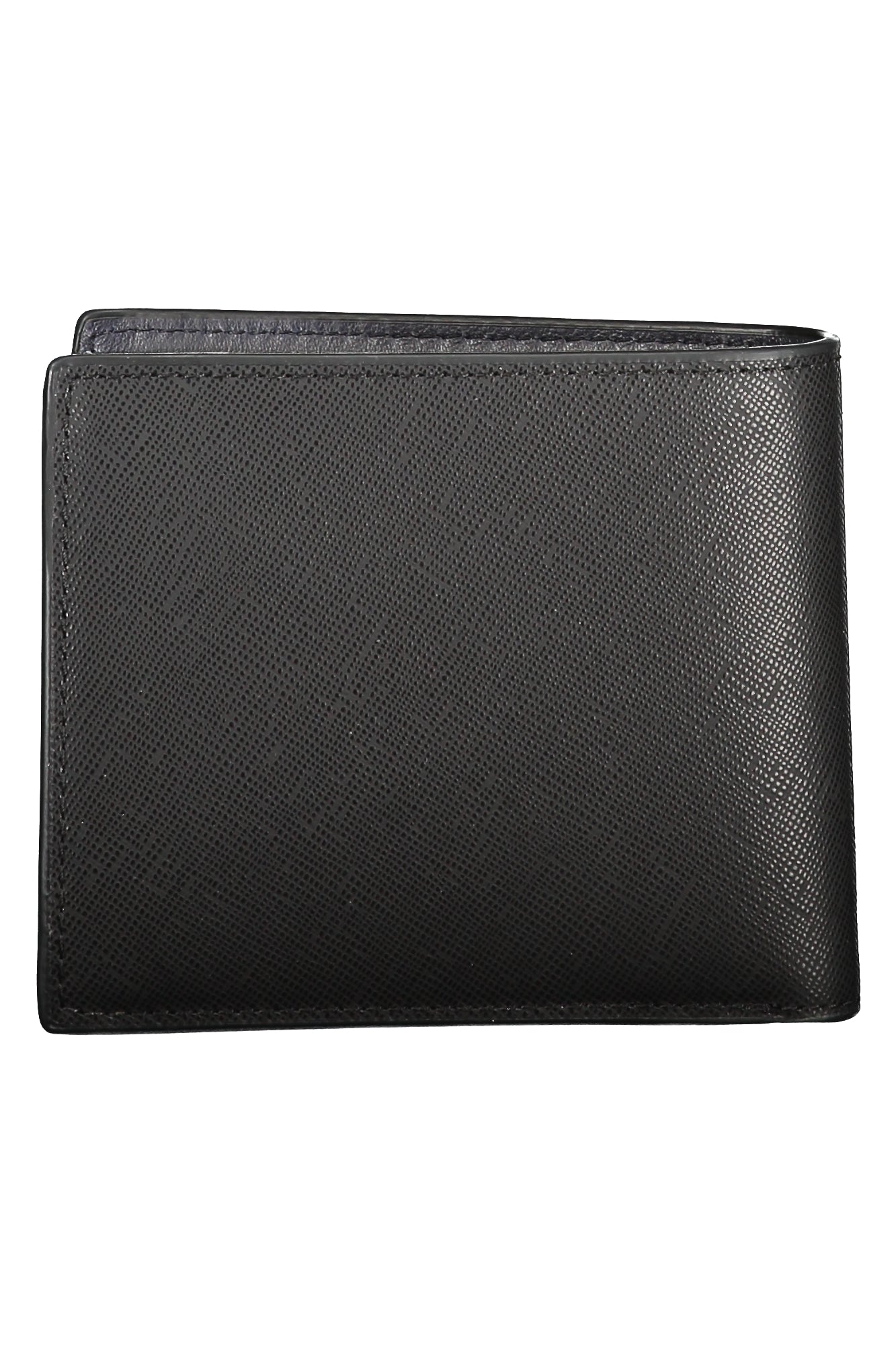 AM0AM12195_NEBDS – Stilvolle Herrenbrieftasche Schwarz - 2 Fächer, Münzfach, Logo-Details – Größe: UNI – Farbe: Nero