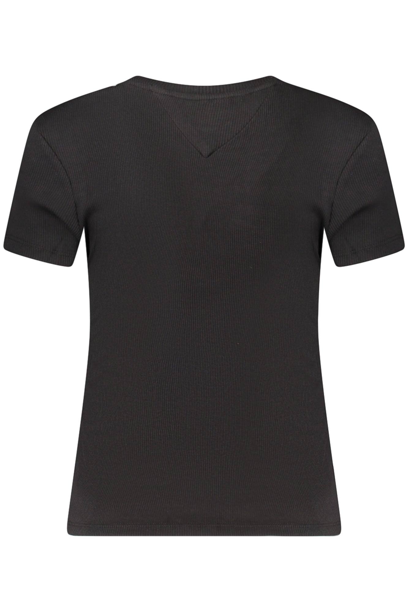 DW0DW19435_NEBDS – Elegant und nachhaltig: Schwarzes Kurzarm-Damenshirt aus Bio-Baumwolle – Größe: XS, S, M, L, XL – Farbe: Nero