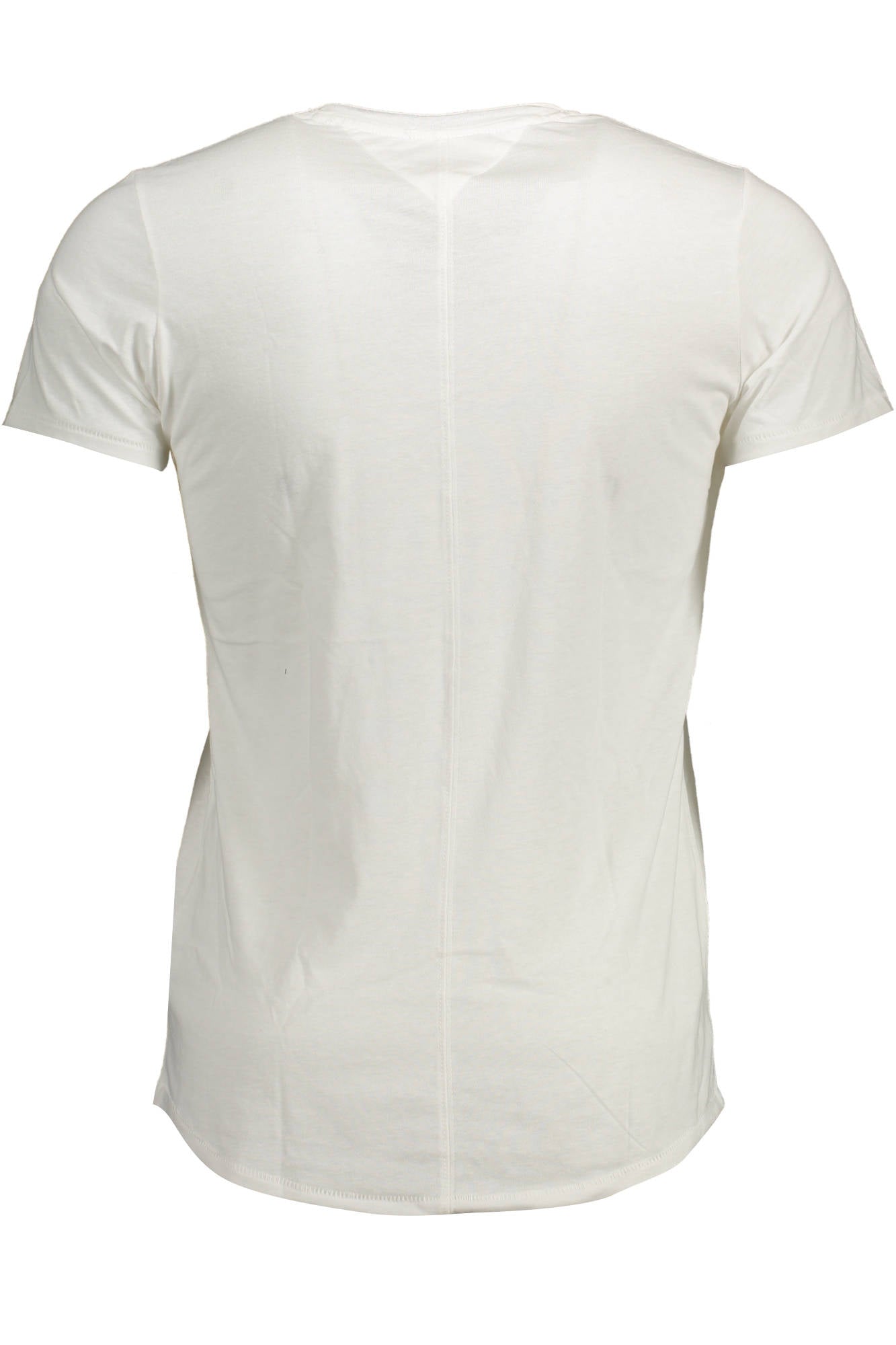 DM0DM09587_BIANCO_YBR – Herren T-Shirt Weiß V-Ausschnitt aus Bio-Baumwolle mit Stickerei – Größe: 2XL – Farbe: Bianco