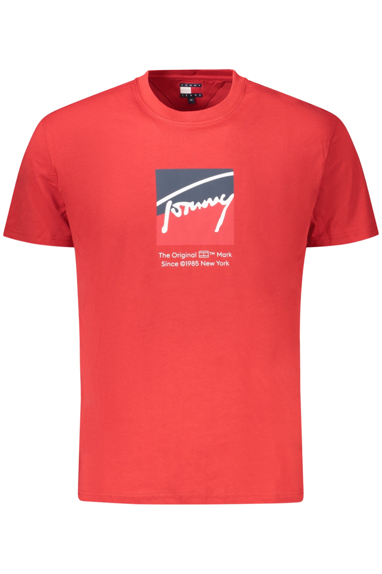 DM0DM21940_ROXLE – Herren Kurzarm-T-Shirt aus regenerativer Baumwolle - Rot, Rundhals, Logo – Größe: S, M, L, XL, 2XL – Farbe: Rosso