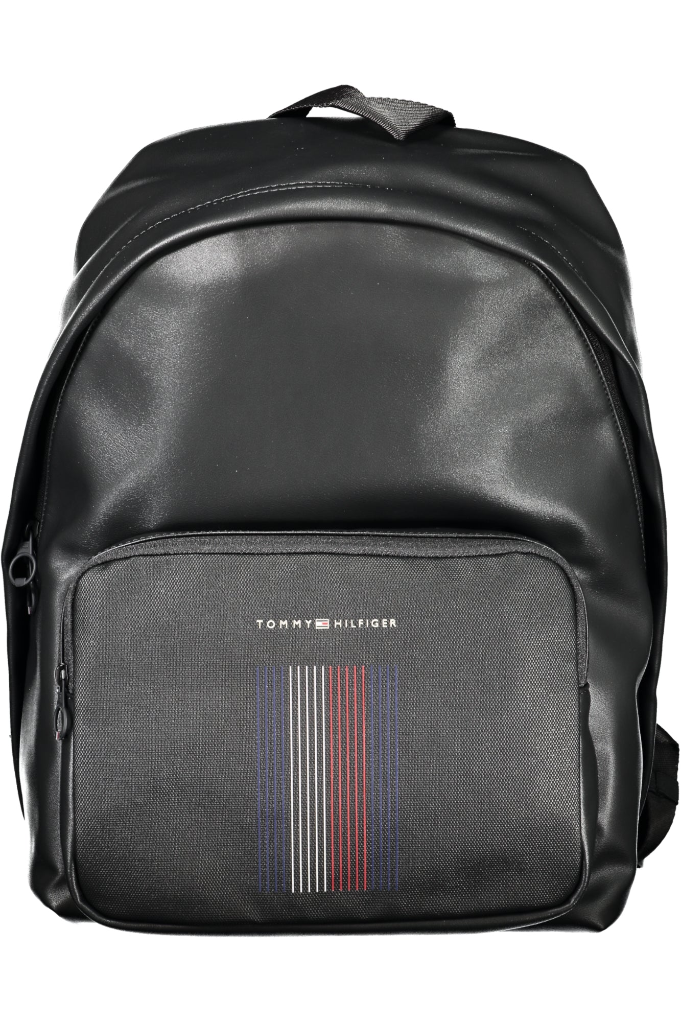 AM0AM12598_NEBDS – Eleganter Herrentagesrucksack in Schwarz mit Laptopfach und Details – Größe: UNI – Farbe: Nero