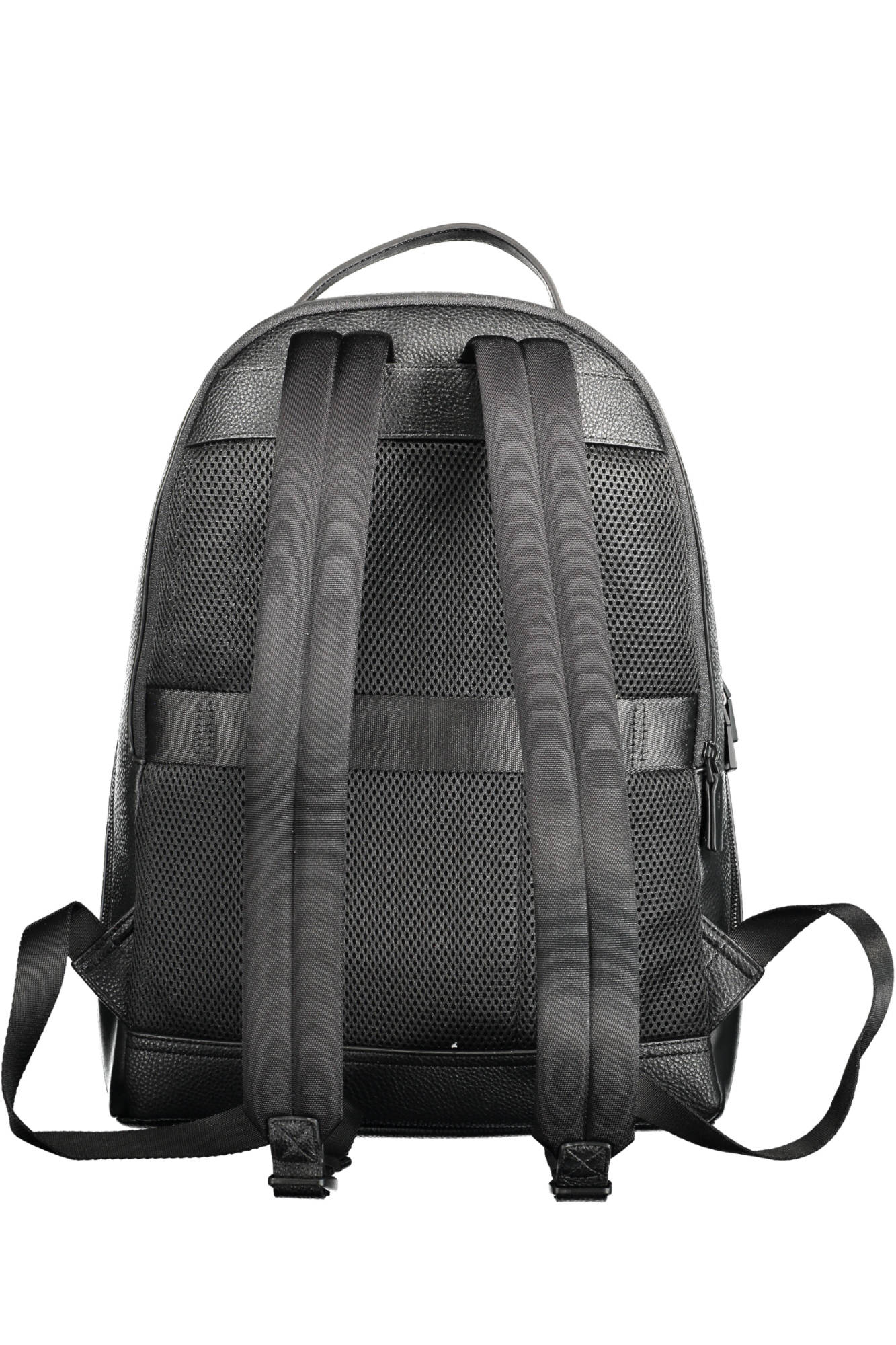 AM0AM10275_NERO_BDS – Moderner schwarzer Herrenrucksack mit Laptopfach und Kontrastdetails – Größe: UNI – Farbe: Nero