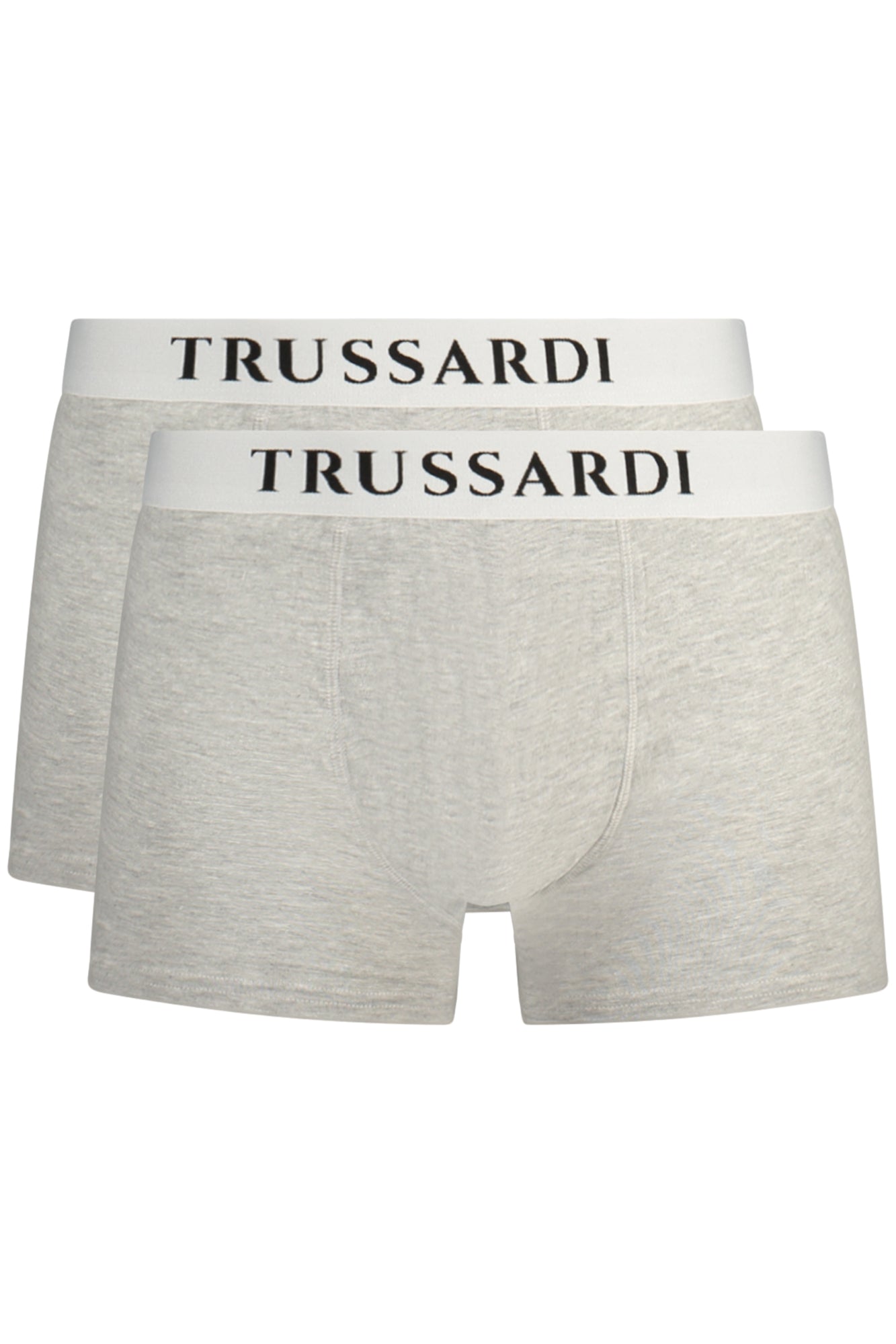TRU2UTR01_GR16GREY – Graue Herren Boxershorts im Doppelpack, elastisch, mit Logo-Druck – Größe: M, L, XL, 2XL – Farbe: Grigio