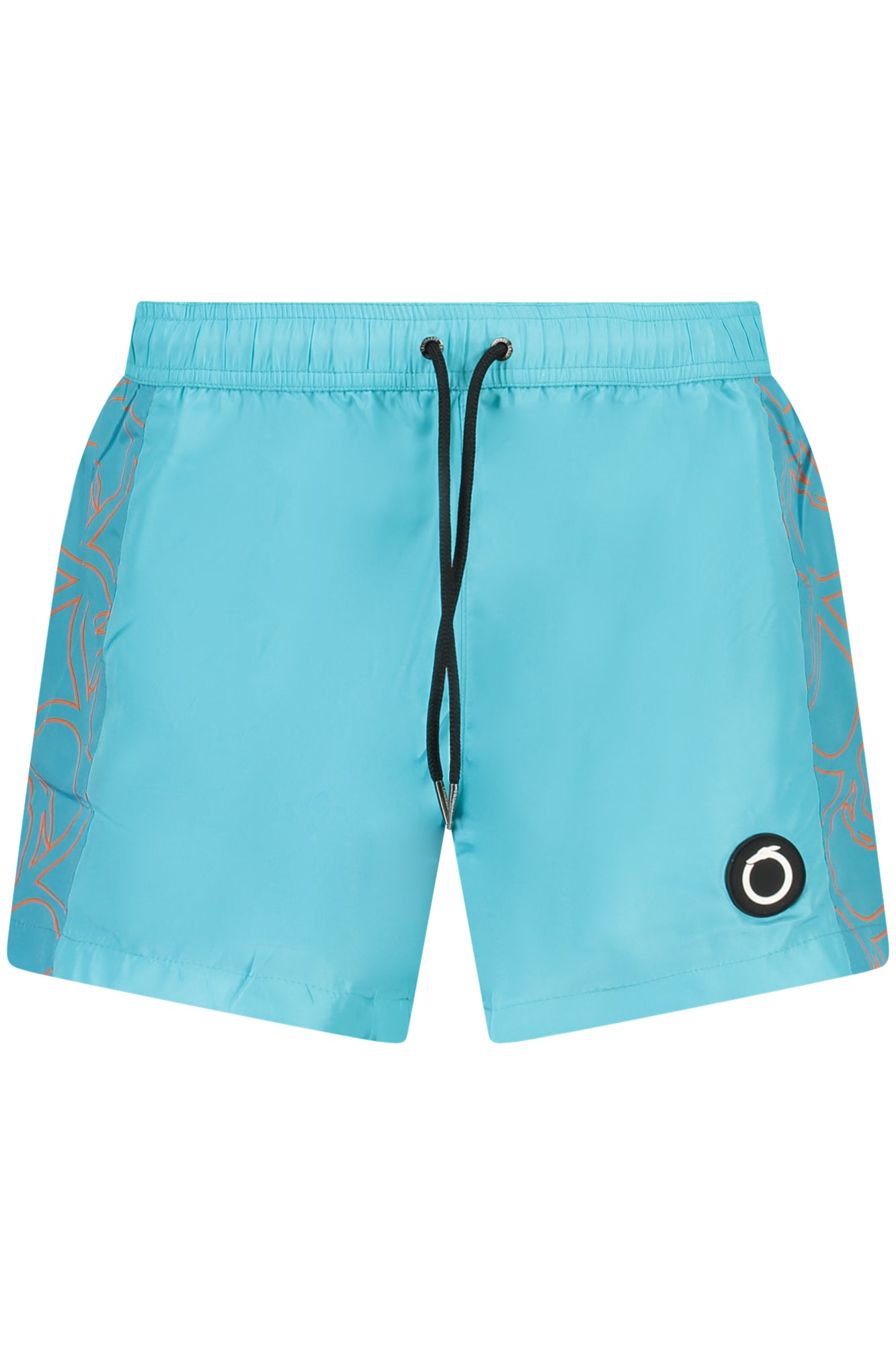 TRU2MBS02_AZ12TEAL – Elegante Herren-Bade-Boxershorts in Blau mit Monogramm-Muster – Größe: S, M, L, XL, 2XL – Farbe: Azzurro