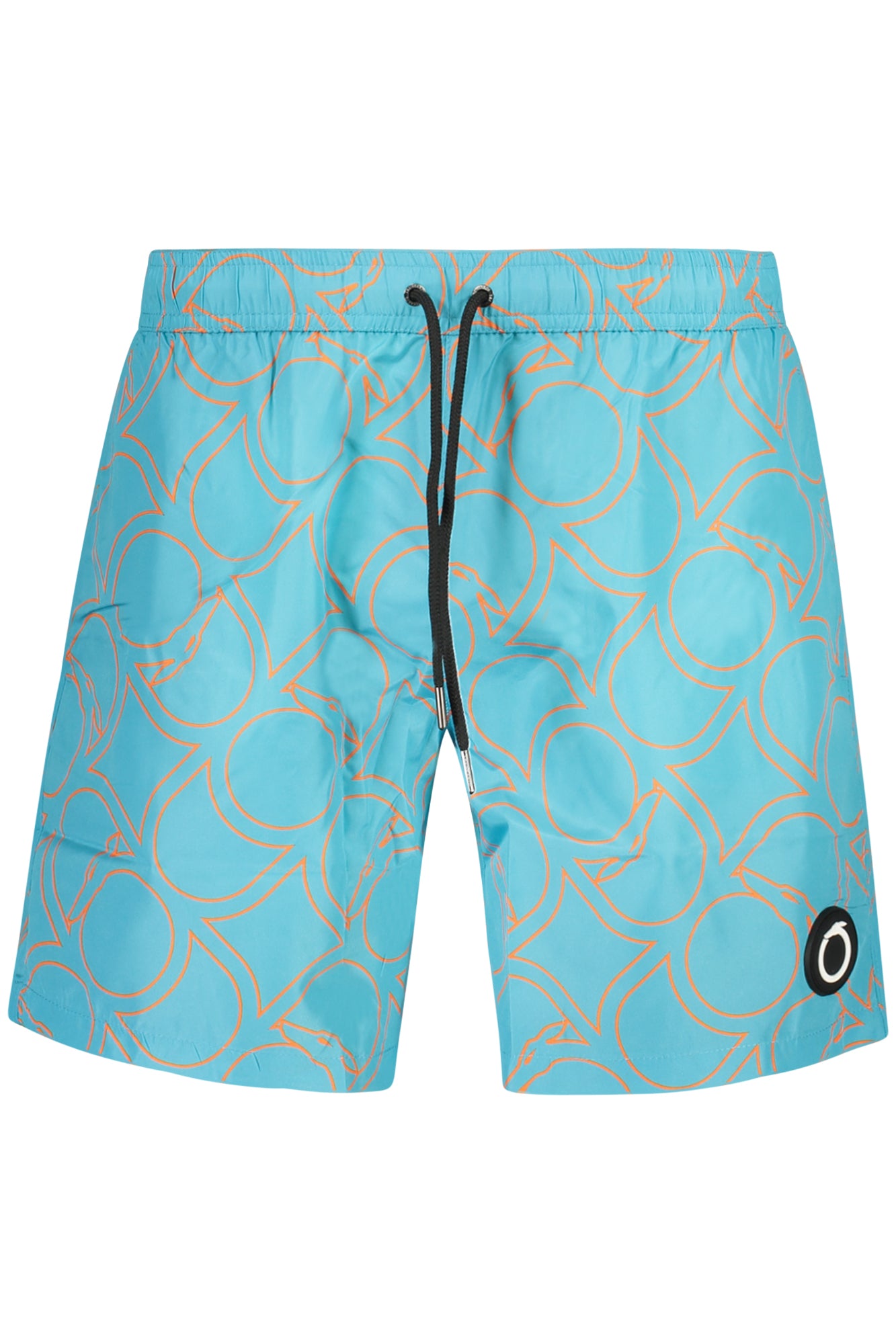 TRU2MBM07_AZ12TEAL – Elegante Herren Badeshorts Blau mit Monogramm und Kontrastdetails – Größe: S, M, L, XL, 2XL – Farbe: Azzurro