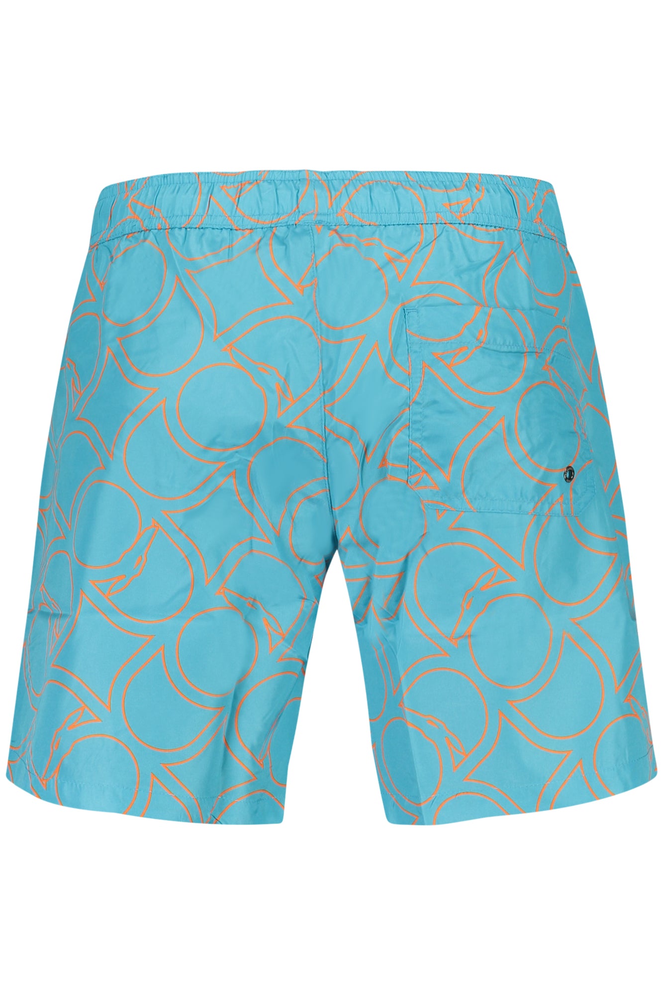TRU2MBM07_AZ12TEAL – Elegante Herren Badeshorts Blau mit Monogramm und Kontrastdetails – Größe: S, M, L, XL, 2XL – Farbe: Azzurro