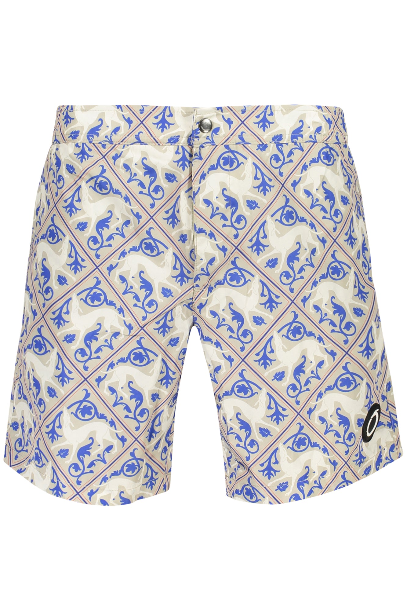 TRU2MBM12_BI01WHIT – Weiße Herren Bade-Boxershorts mit Galgomuster und Kontrastdetails – Größe: M, L, XL, 2XL – Farbe: Bianco