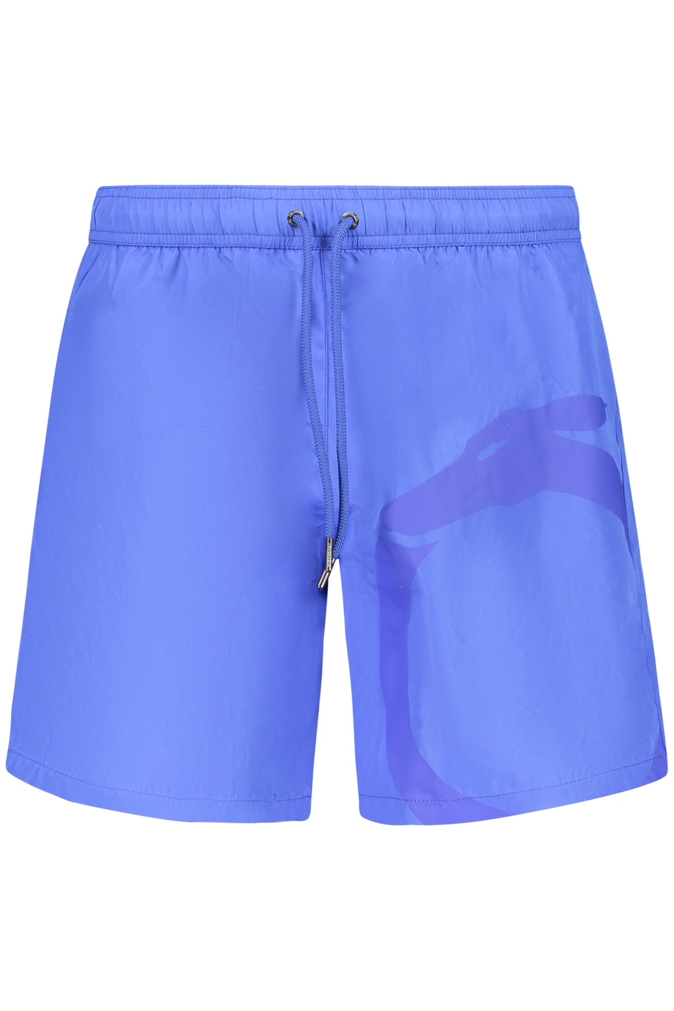 TRU2MBM01_BL13BLUE – Elegante Mittellange Blaue Badehose für Herren mit Ouroboro-Design – Größe: S, M, L, XL, 2XL – Farbe: Blu