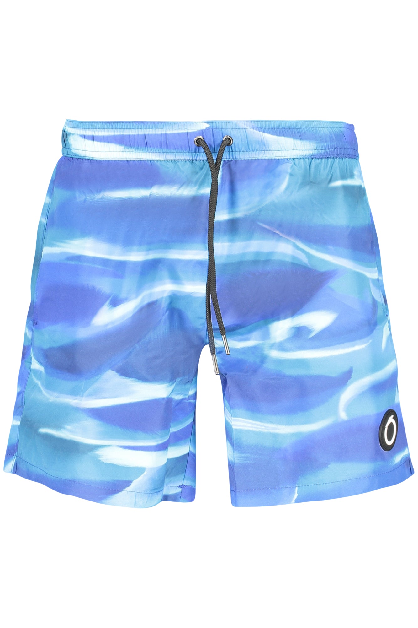 TRU2MBM11_BL13BLUE – Luxuriöse blaue Herren-Badehose mit Meereswellen-Muster und Details – Größe: S, M, L, XL, 2XL – Farbe: Blu