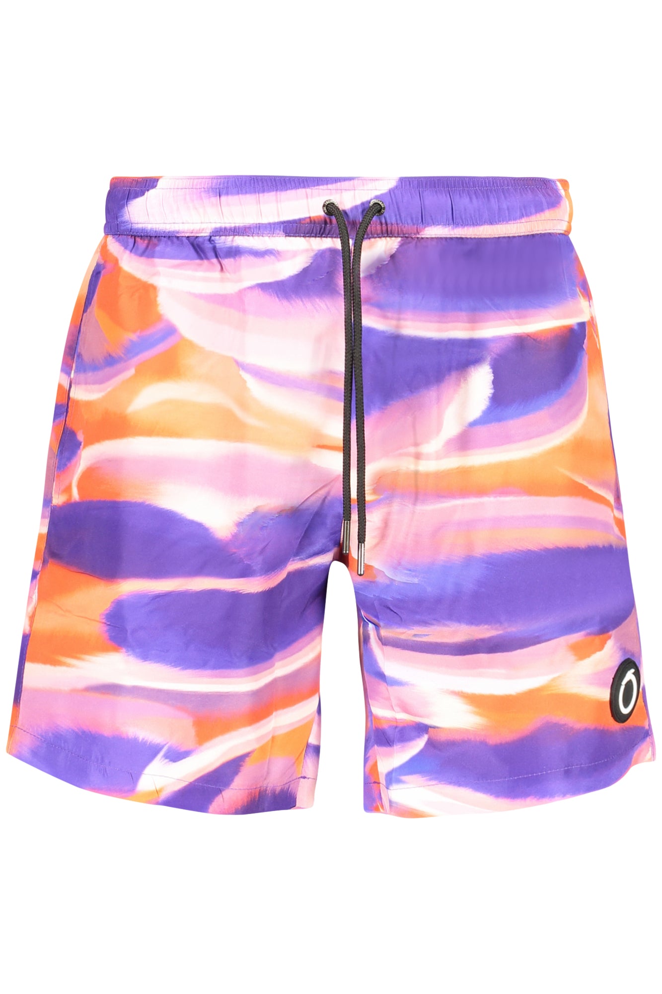 TRU2MBM11_VI15PURP – Elegante Herrenbadehose - Violett mit Meereswellen & Kontrastdetails – Größe: S, M, L, XL, 2XL – Farbe: Viola