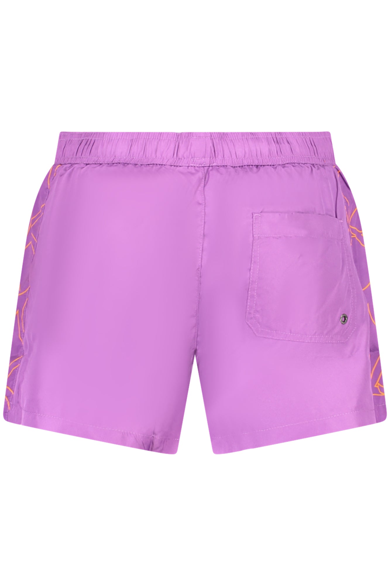 TRU2MBS02_VI15PURP – Elegante Herren-Badeshorts: Violett, Monogramm, Elastikbund & Tasche – Größe: S, M, L, XL, 2XL – Farbe: Viola