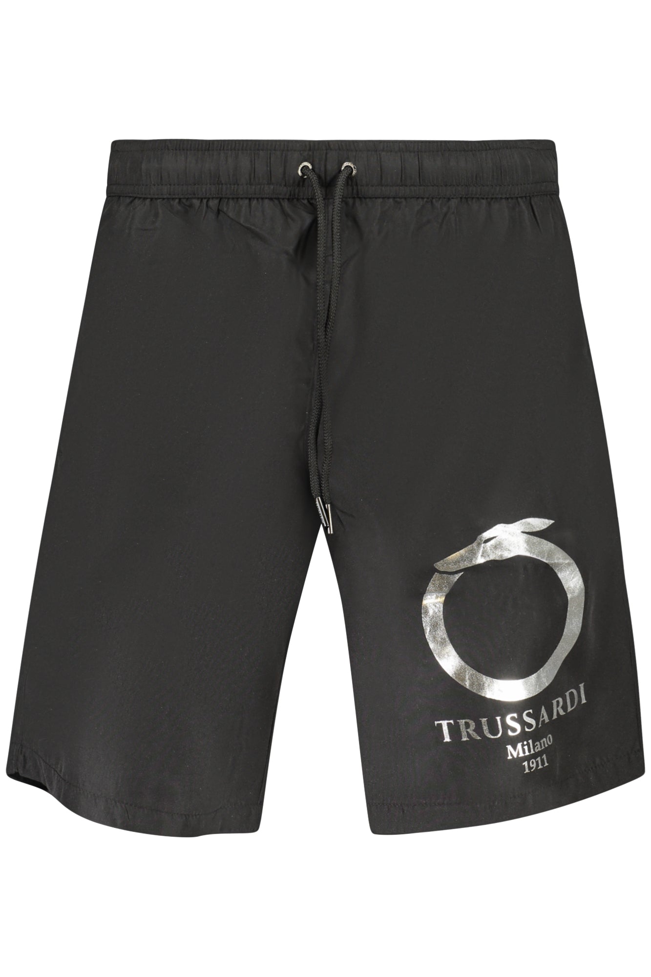 TRU2MBL01_NE05BLKS – Kurze schwarze Herrenhose mit elastischem Bund und Logo-Druck – Größe: S, M, L, XL, 2XL – Farbe: Nero