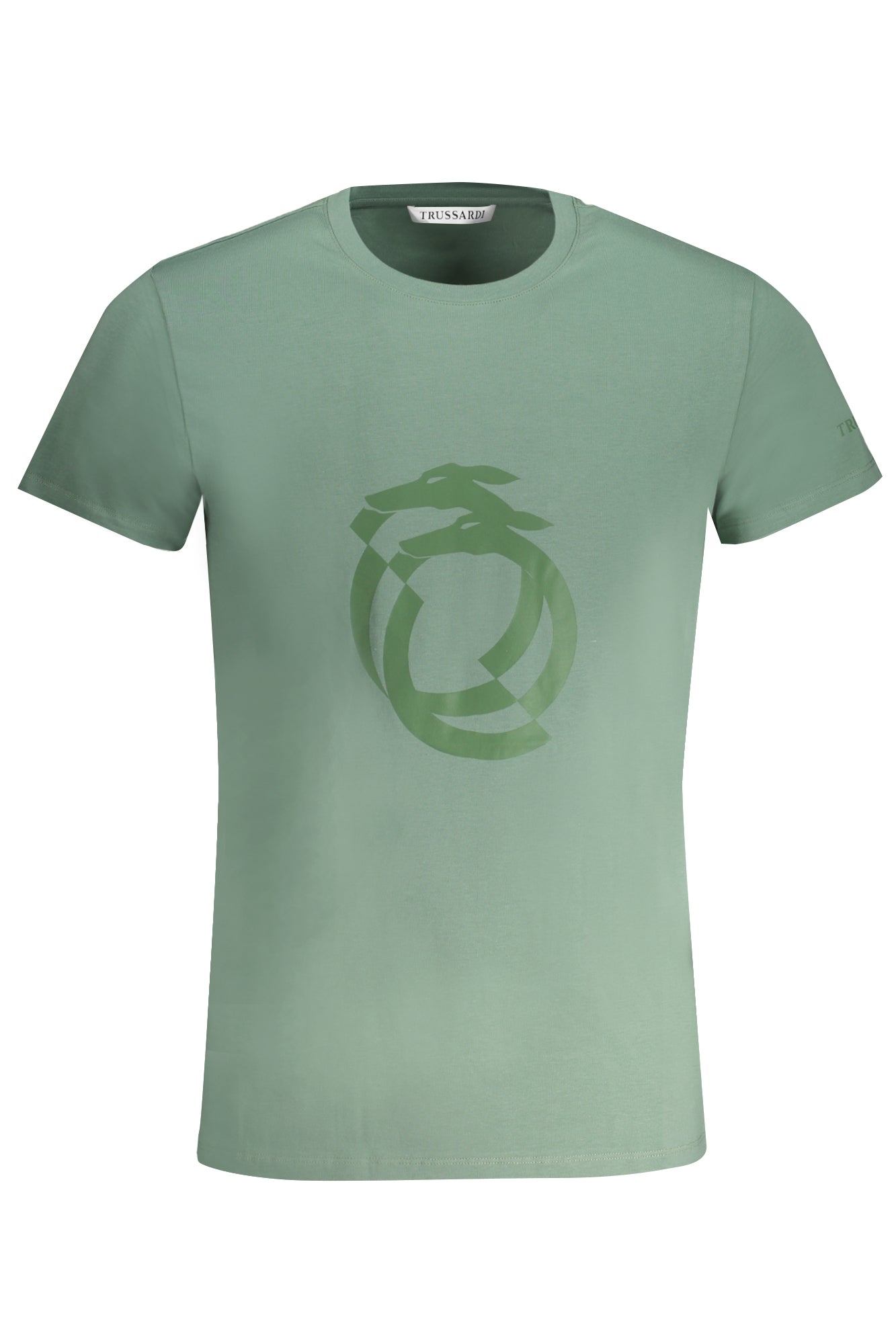 TRU1MTS01_VESAGE – Grünes Herren-T-Shirt mit Rundhals und Logo-Print – Kurzarmmode – Größe: S, M, XL, 2XL, L – Farbe: Verde