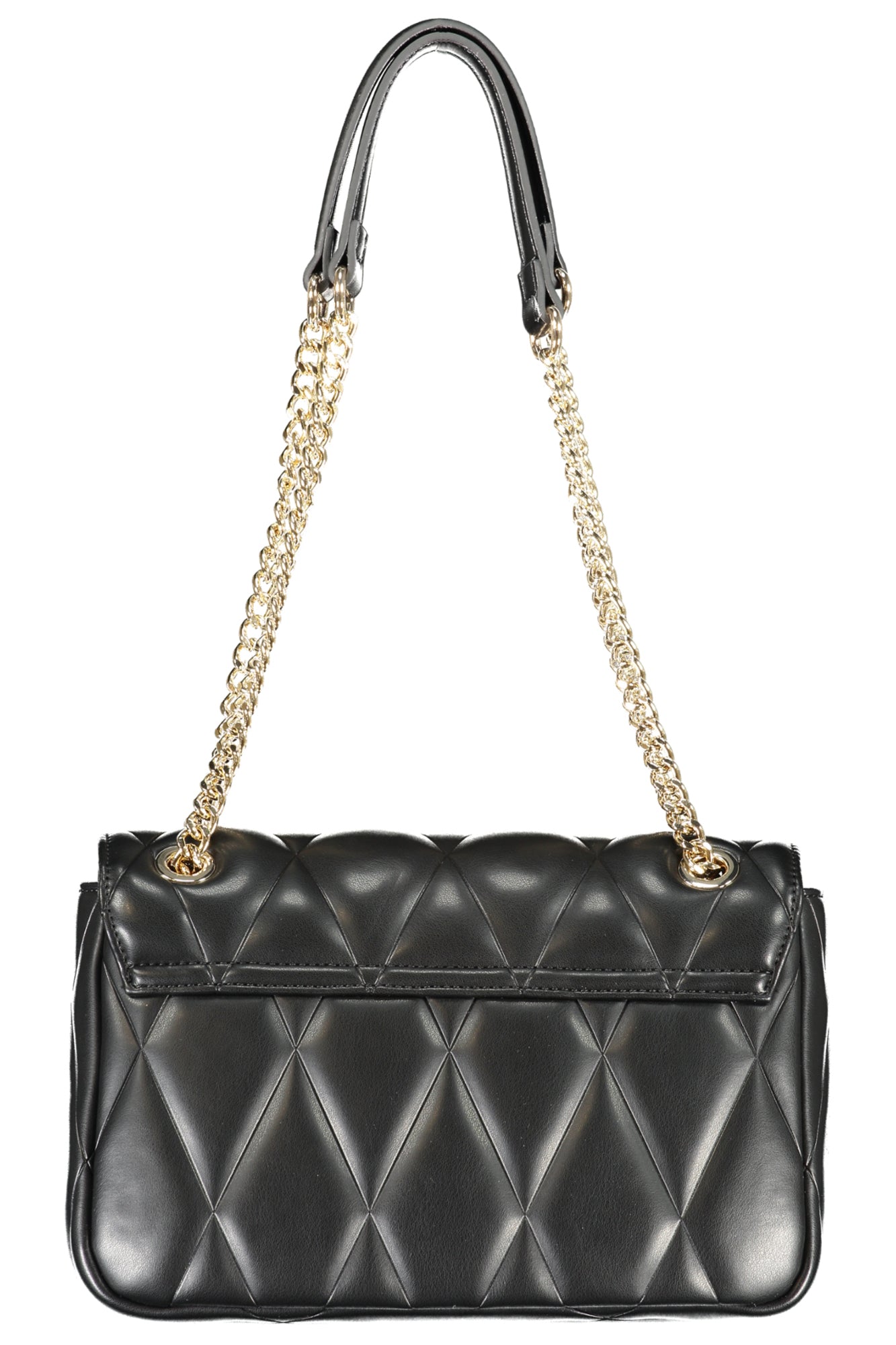 252TB7053_NE00006 – Elegante Damentasche Schwarz mit Kettenriemen und Druckknopfverschluss – Größe: UNI – Farbe: Nero