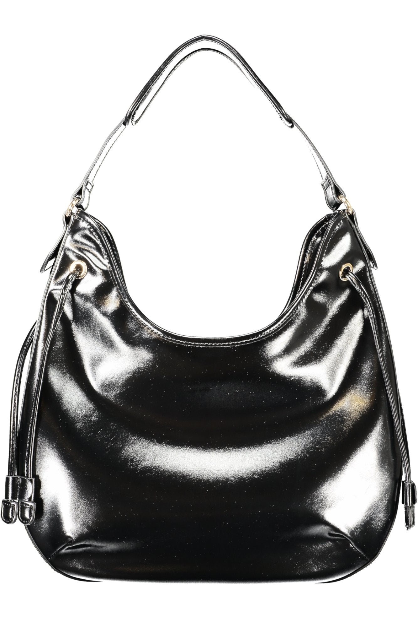 252TB7080_NE00006 – Elegante Schwarze Hobo-Tasche mit Schulterriemen und Handyfach – Größe: UNI – Farbe: Nero