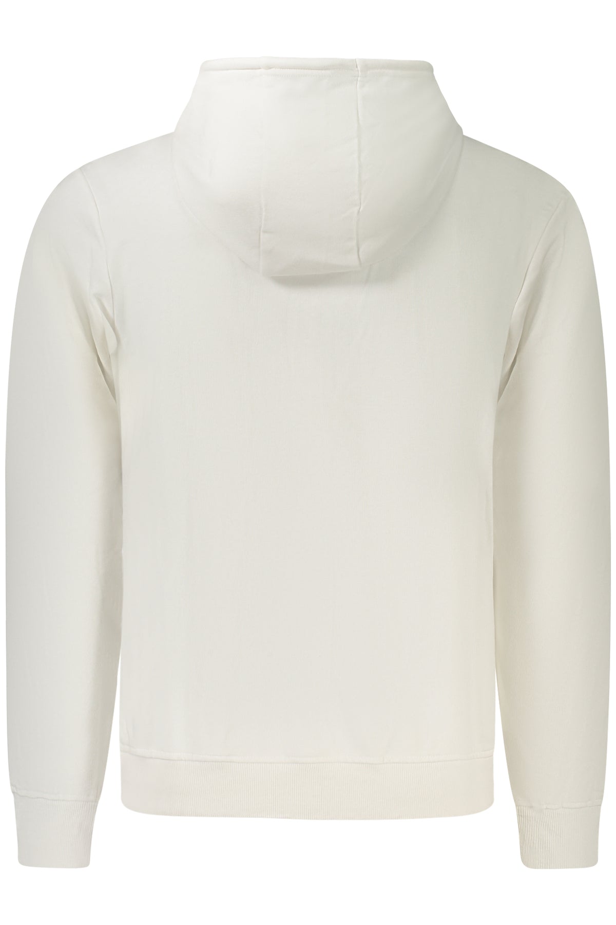 AU03221SILVIO_BIA0950 – Weißer Herren-Fleece-Hoodie mit Reißverschluss und Logo-Druck – Größe: S, M, L, XL, 2XL, 3XL – Farbe: Bianco