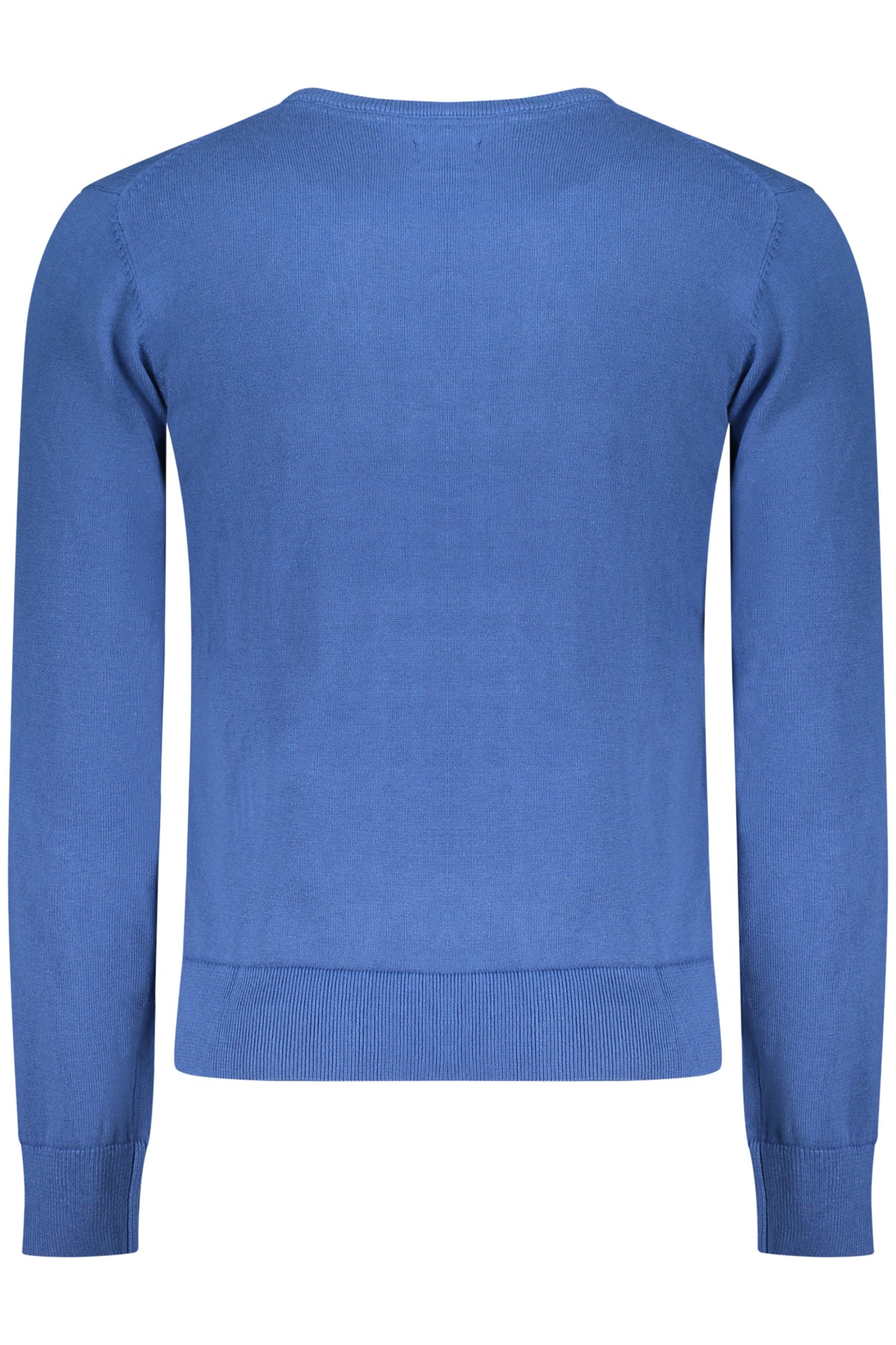 AU03225ELIOT_BLA1350 – Eleganter Herrenpullover in Blau mit Rundhalsausschnitt und Stickerei – Größe: S, M, L, XL, 2XL, 3XL – Farbe: Blu