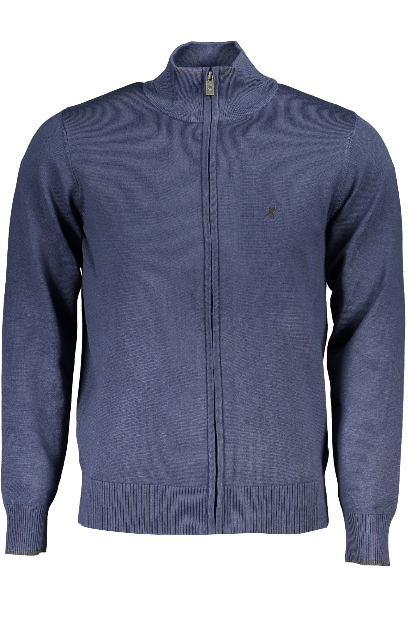 USTR209_BLCOPIATIV – Eleganter Herren-Cardigan: Blaue Strickjacke mit Kontrastdetails – Größe: M, L, XL, 2XL, 3XL – Farbe: Blu