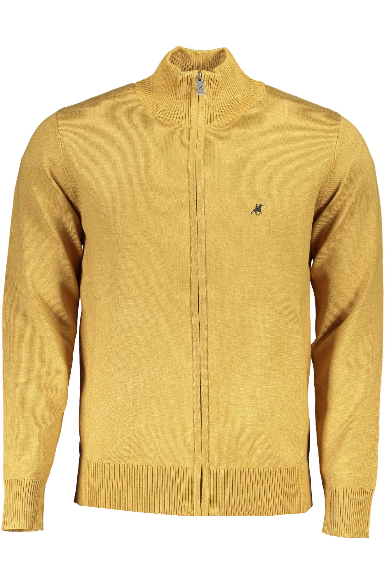 USTR204_GISENAPE – Herren-Cardigan Gelb: Stylische Strickjacke mit Reißverschluss & Logo – Größe: XL, 2XL, 3XL, L – Farbe: Giallo