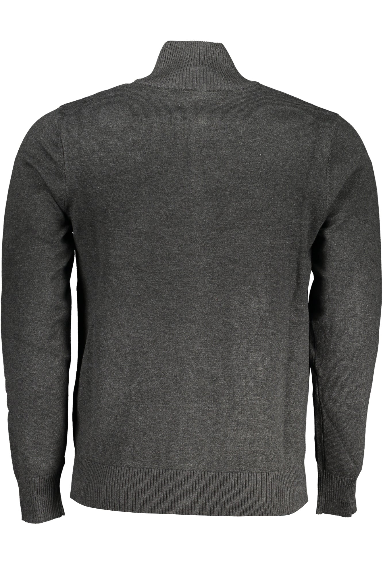 USTR204-1_GRANTRACIT – Herren Strickjacke Grau: Langarm, Reißverschluss, Stickerei-Details – Größe: M, L, XL, 2XL, 3XL – Farbe: Grigio