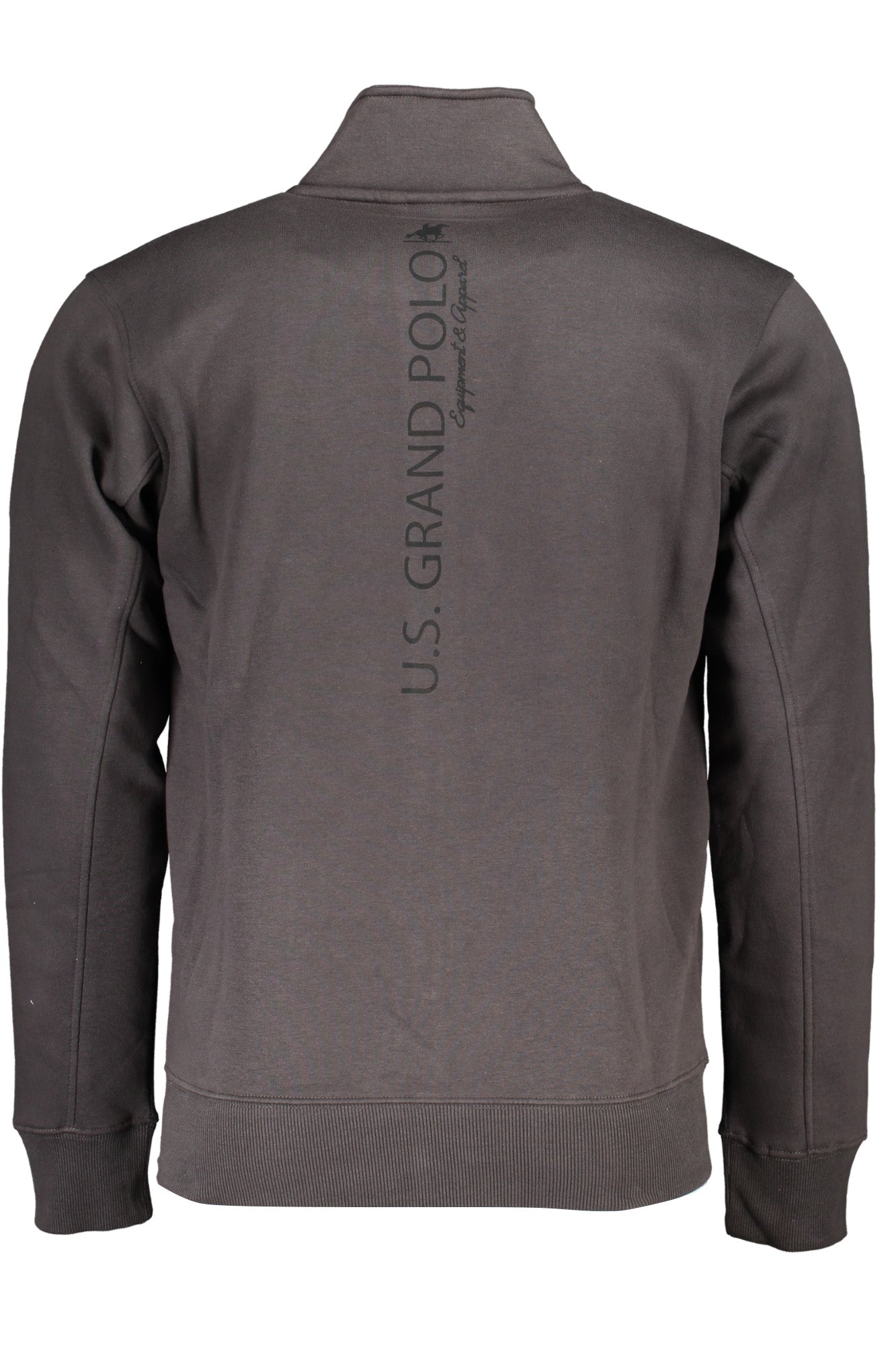 USF897_GRGRIGIOSC – Graues Herren-Sweatshirt mit Reißverschluss und kontrastierenden Details – Größe: M, L, XL, 2XL, 3XL – Farbe: Grigio