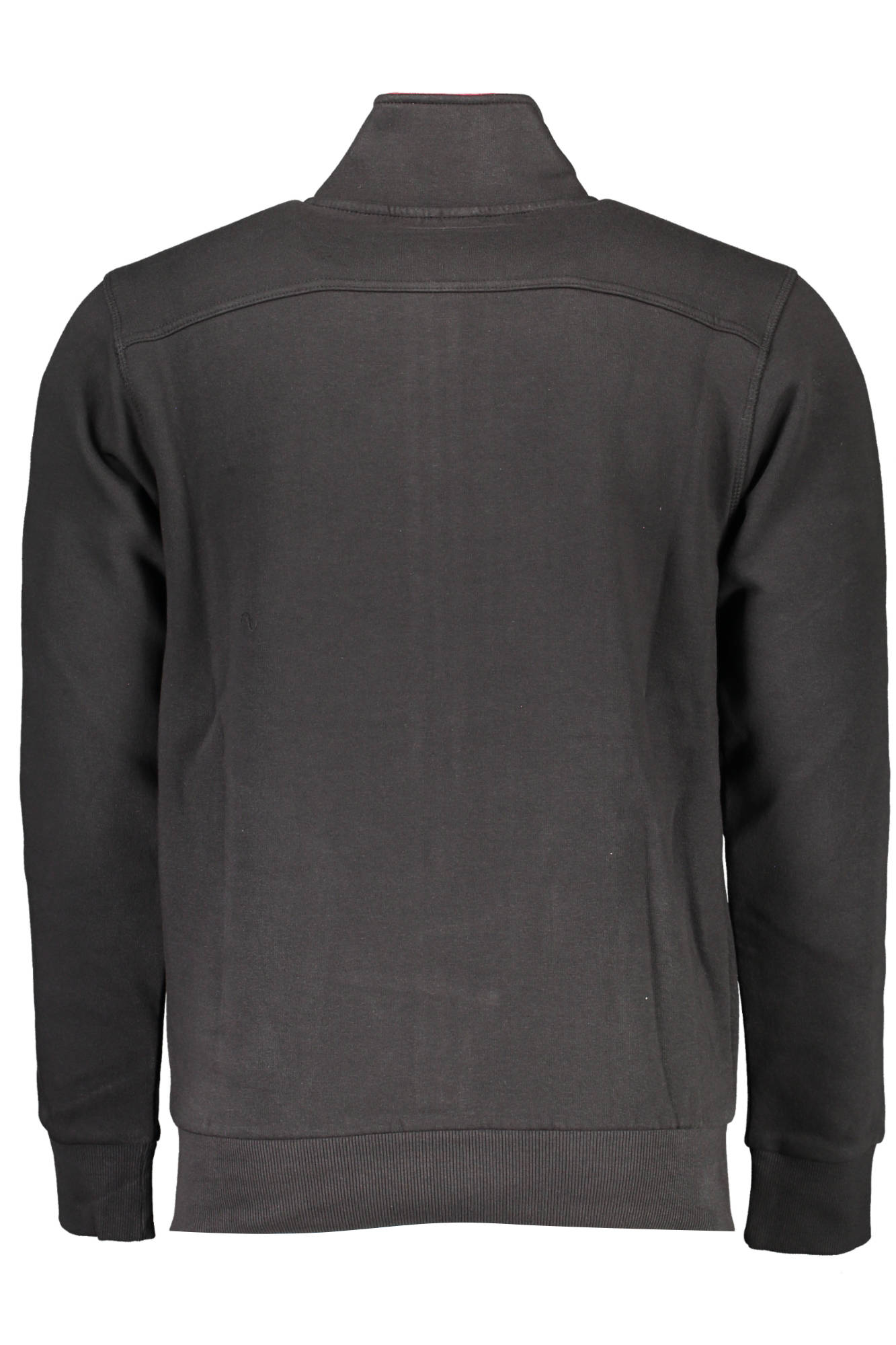USF178_NERO_NERO – Herren Sweatshirt Schwarz mit Reißverschluss & Stickerei - Stilvoll & Warm – Größe: M, L, XL, 2XL, 3XL – Farbe: Nero