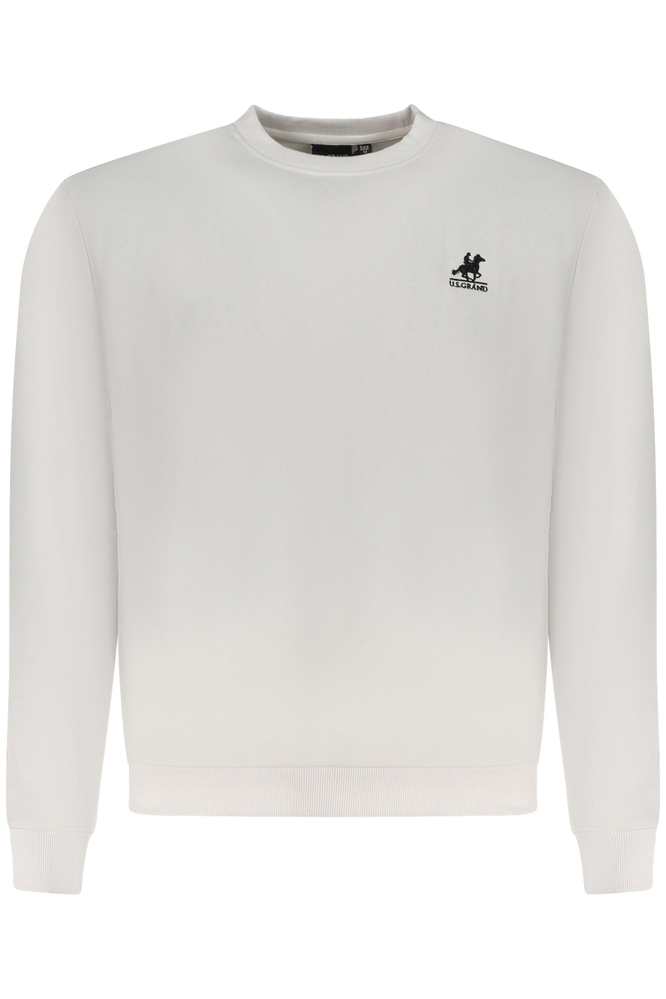 AU02652_BI6BIAN – Weißes Herren-Sweatshirt: Langarm, Rundhals, Stickerei - Stylisch & Bequem – Größe: S, M, L, XL, 2XL, 3XL – Farbe: Bianco