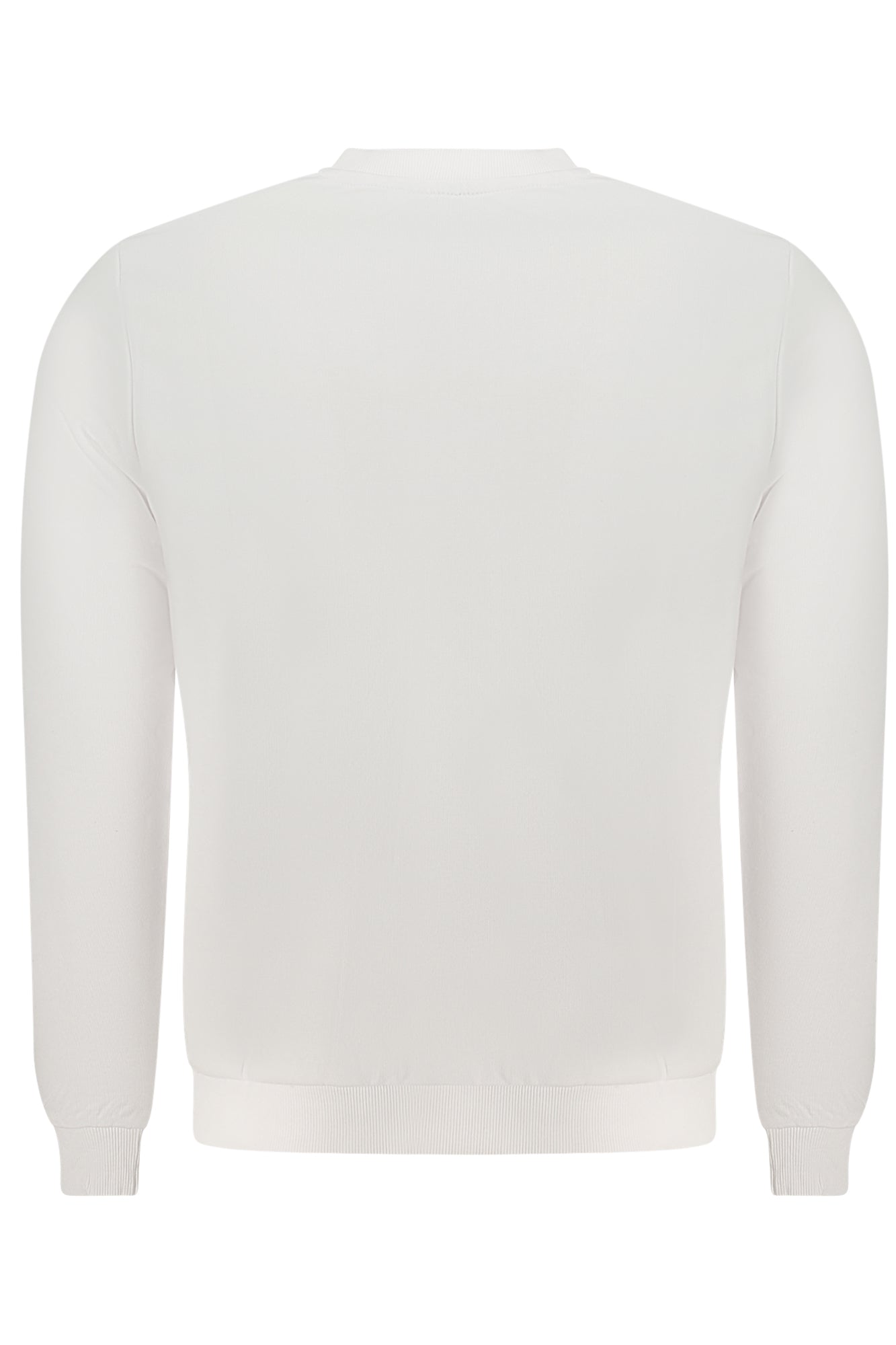 AU02652_BI6BIAN – Weißes Herren-Sweatshirt: Langarm, Rundhals, Stickerei - Stylisch & Bequem – Größe: S, M, L, XL, 2XL, 3XL – Farbe: Bianco