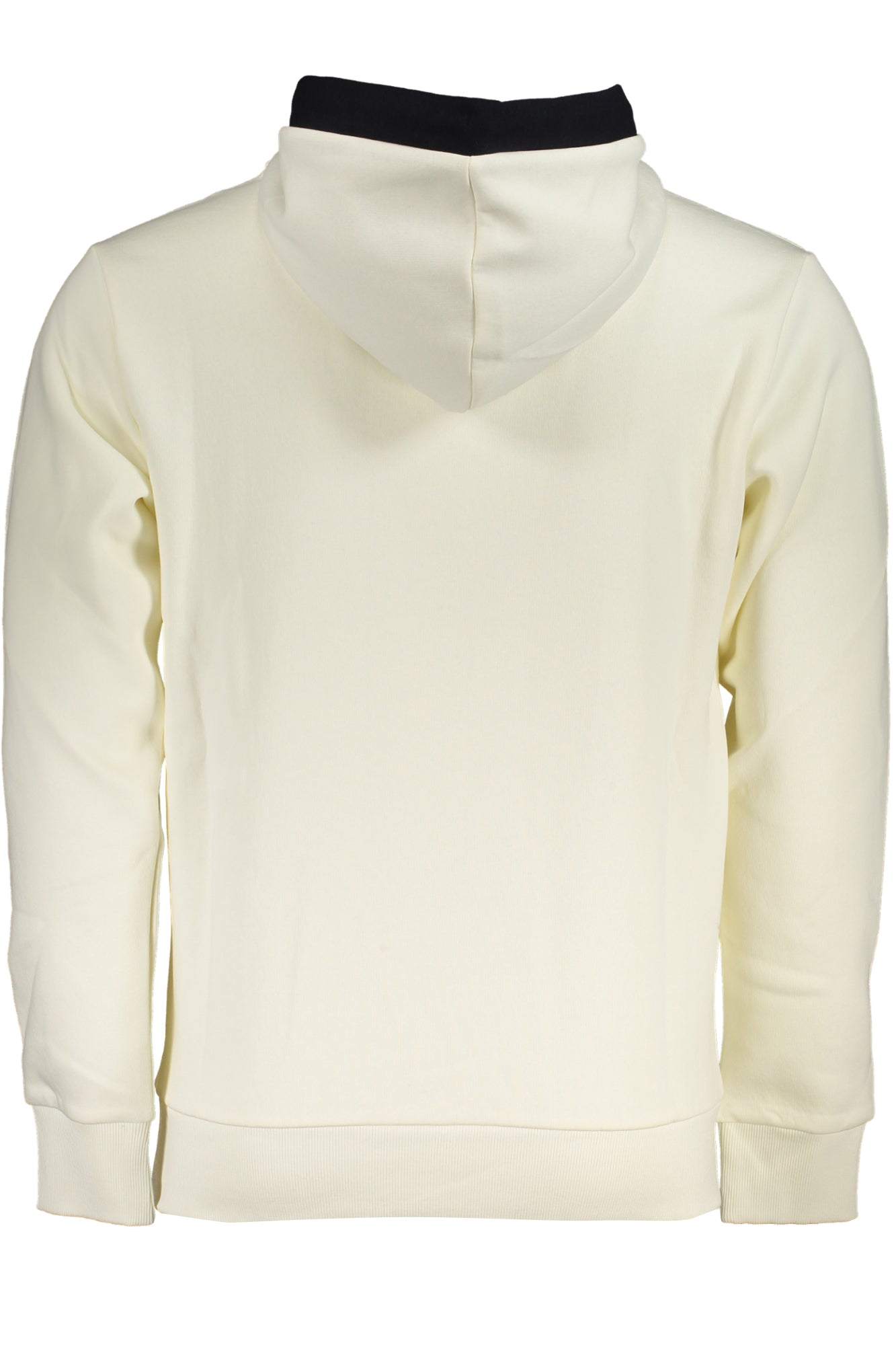 USF901_BIOFFWHITE – Stilvolles Herren Weißes Sweatshirt: Gefüttert mit Kapuze & Aufdruck – Größe: XL, 2XL, 3XL – Farbe: Bianco