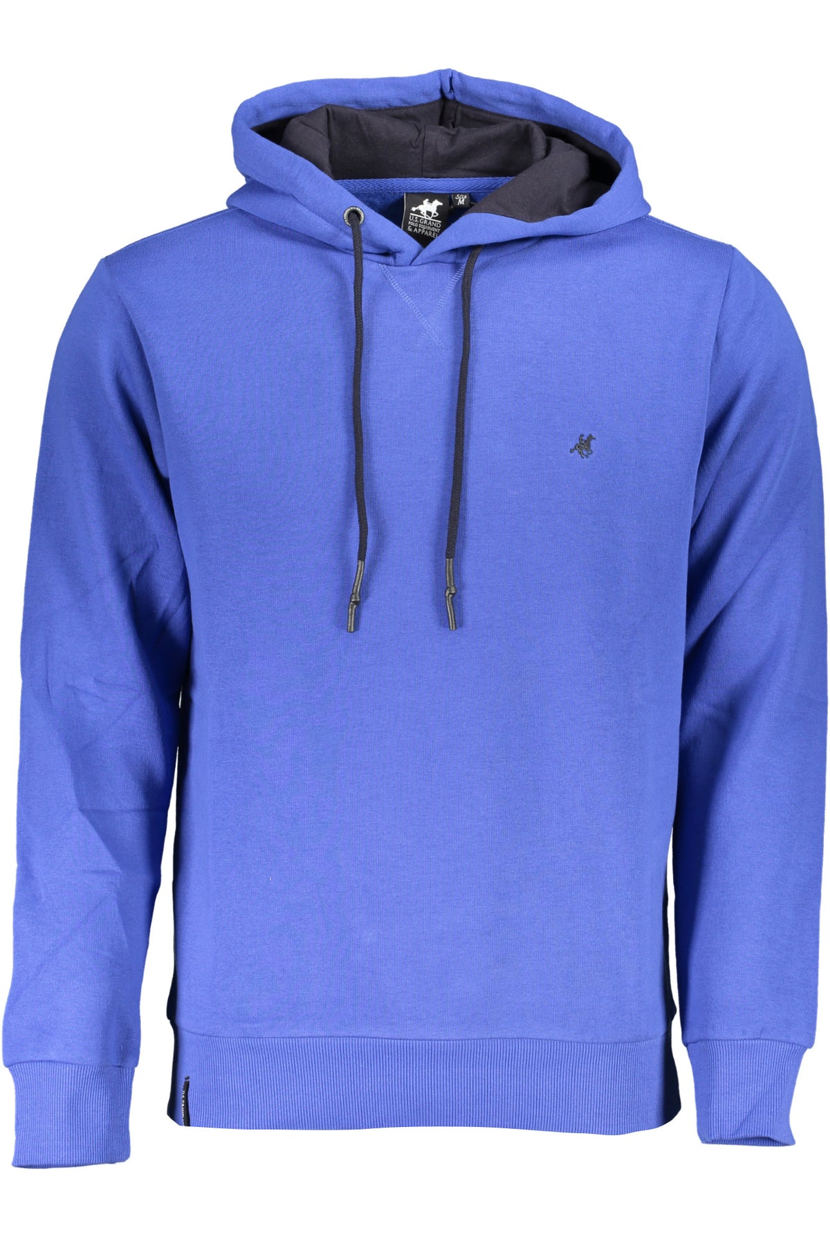 USF177_BLINDACO – Elegantes Herren-Sweatshirt in Blau mit Stickerei und Kontrastdetails – Größe: M, L, XL, 2XL, 3XL – Farbe: Blu