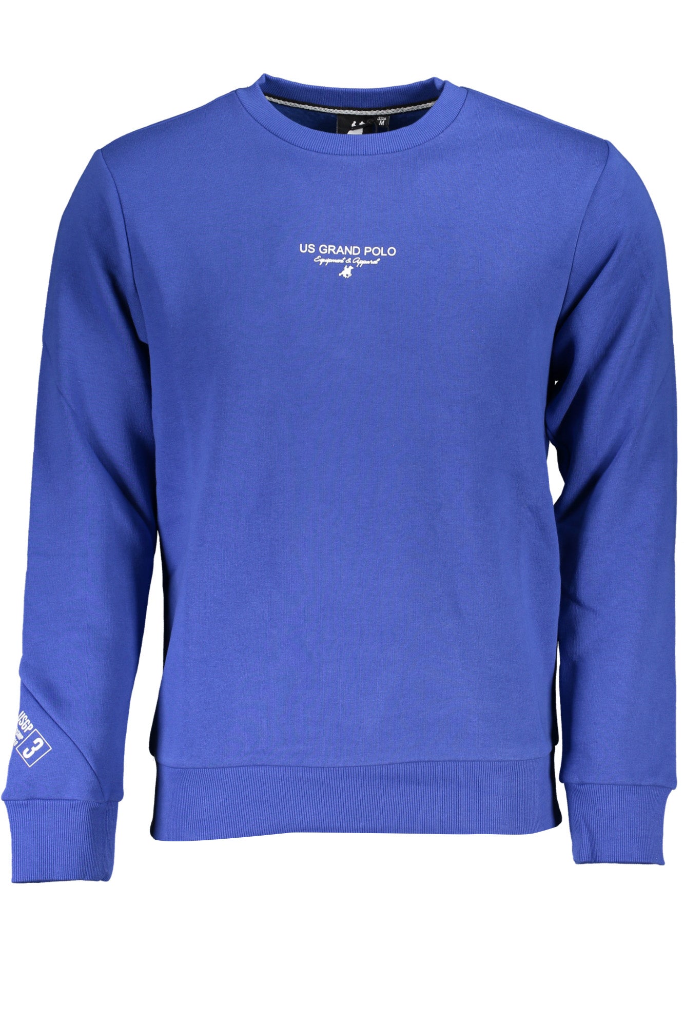 USF895_BLINDACO – Herren-Sweatshirt Blau - Gefüttert, Druckmotiv, Rundhals, Langarm – Größe: M, L, XL, 2XL, 3XL – Farbe: Blu