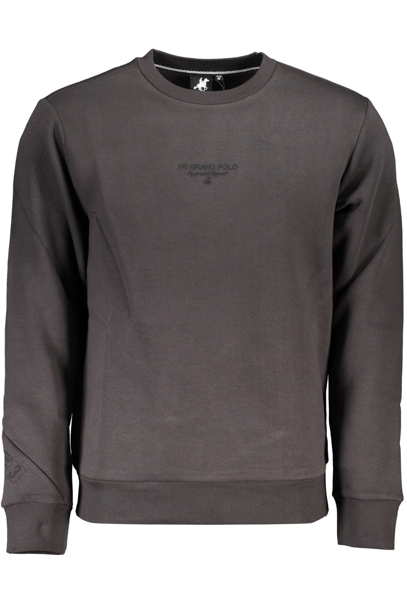 USF895_GRGRIGIOSC – Graues Herren-Sweatshirt mit Rundhals und Druck – Gefütterter Komfort – Größe: M, XL, 2XL, 3XL, L – Farbe: Grigio