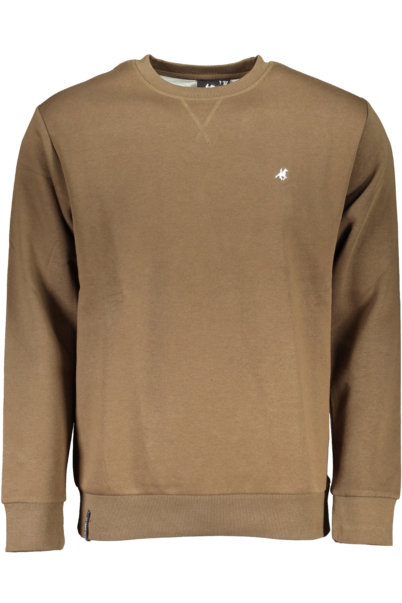 OUSF250_MAMORO – Braunes Herren-Sweatshirt - Gefüttert, Rundhals & Stickerei-Logo – Größe: 3XL, 4XL, 5XL, 6XL – Farbe: Marrone